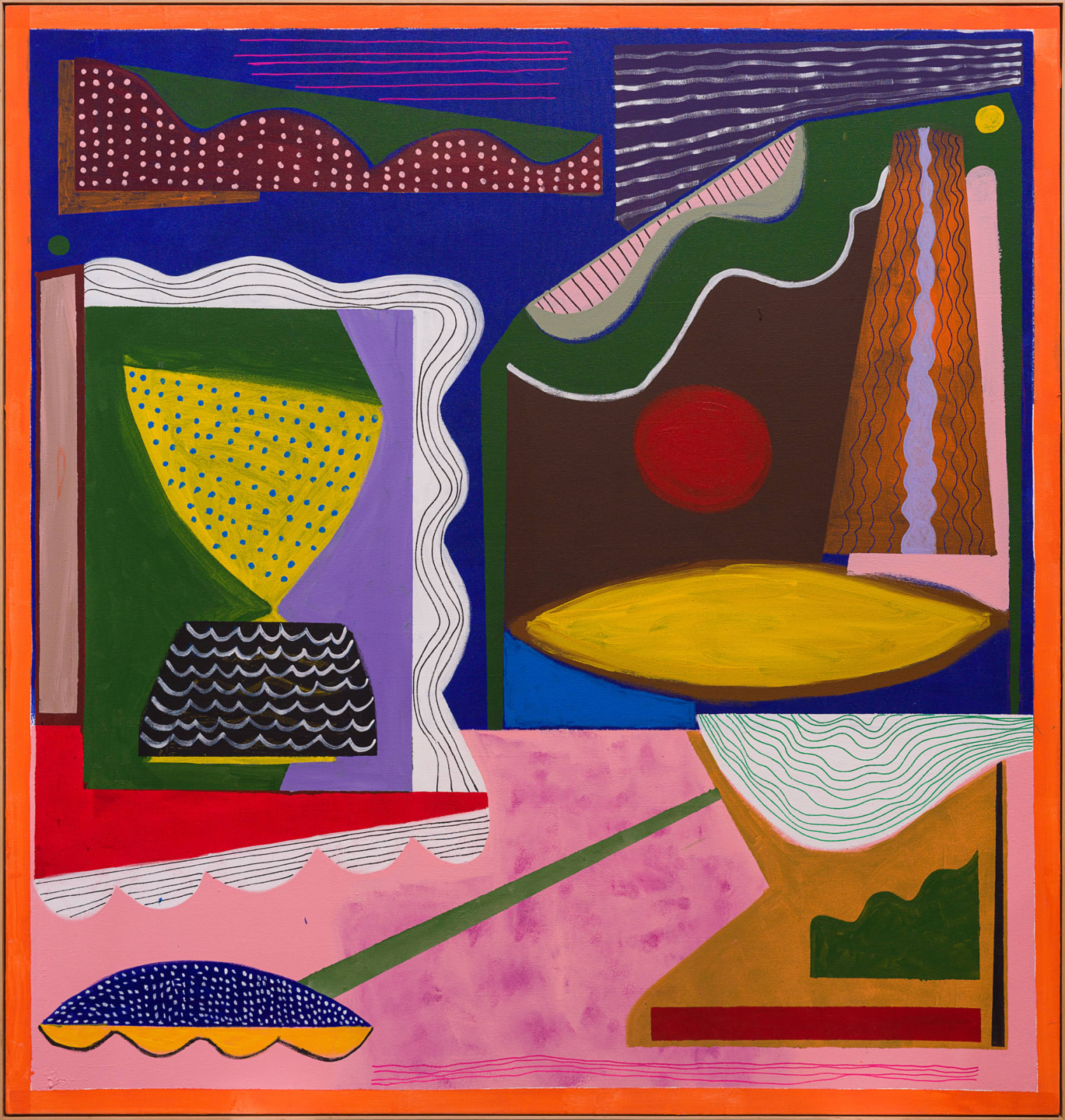 Nasser Almulhim Between the sea and the sun, 2025 Acrylic on canvas 200 x 190 cm 78 3/4 x 74 3/4 in