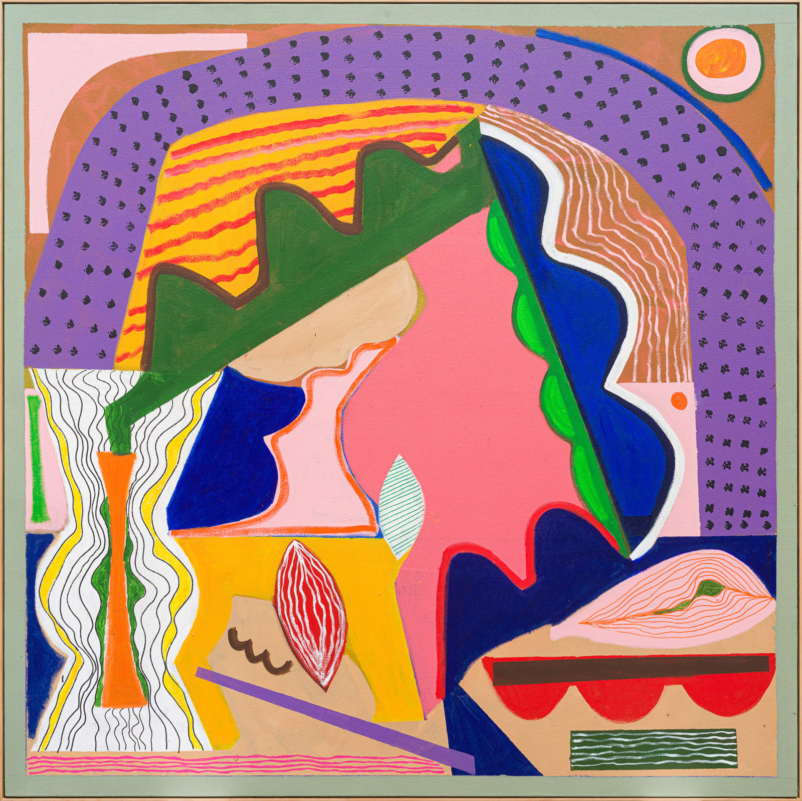 Nasser Almulhim Echoes of a Dreamscape, 2025 Acrylic on canvas 180 x 180 cm 70 7/8 x 70 7/8 in