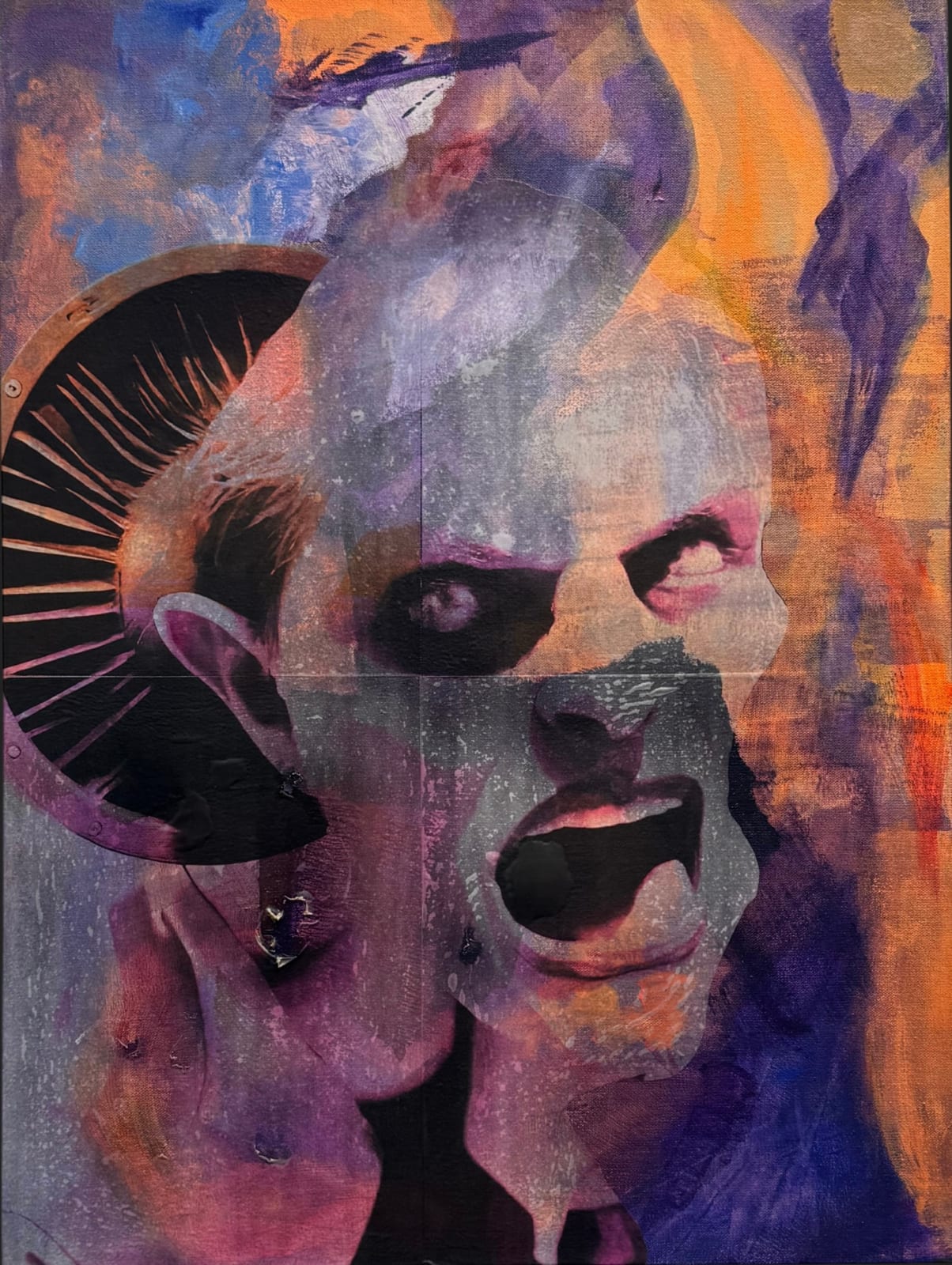 Talal Al Najjar Conductor, 2025 Acrylic, vinyl on canvas 61 x 46 cm