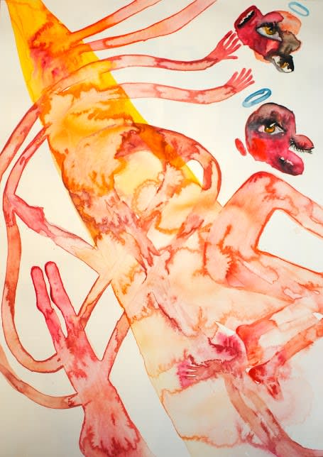 Alymamah Rashed Don’t Leave Me Under Your Buried Light, 2019 Watercolor on paper 48.3 x 33 cm 19 x 13 in (C00688)