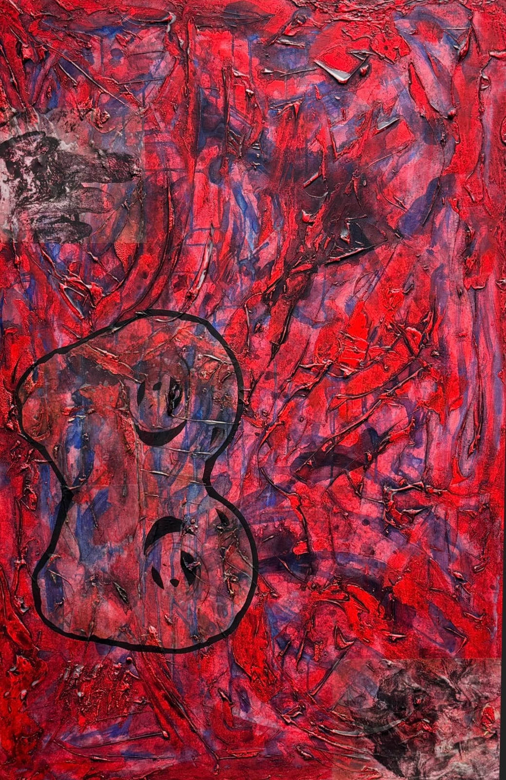 Talal Al Najjar Fusion, 2025 Acrylic, polymer, vinyl on canvas 122 x 82 cm