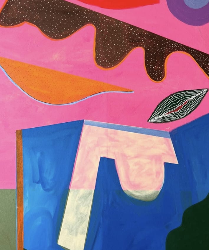 Nasser Almulhim Gravity in Rehearsal, 2025 Acrylic on canvas 220 x 180 cm 86 5/8 x 70 7/8 in