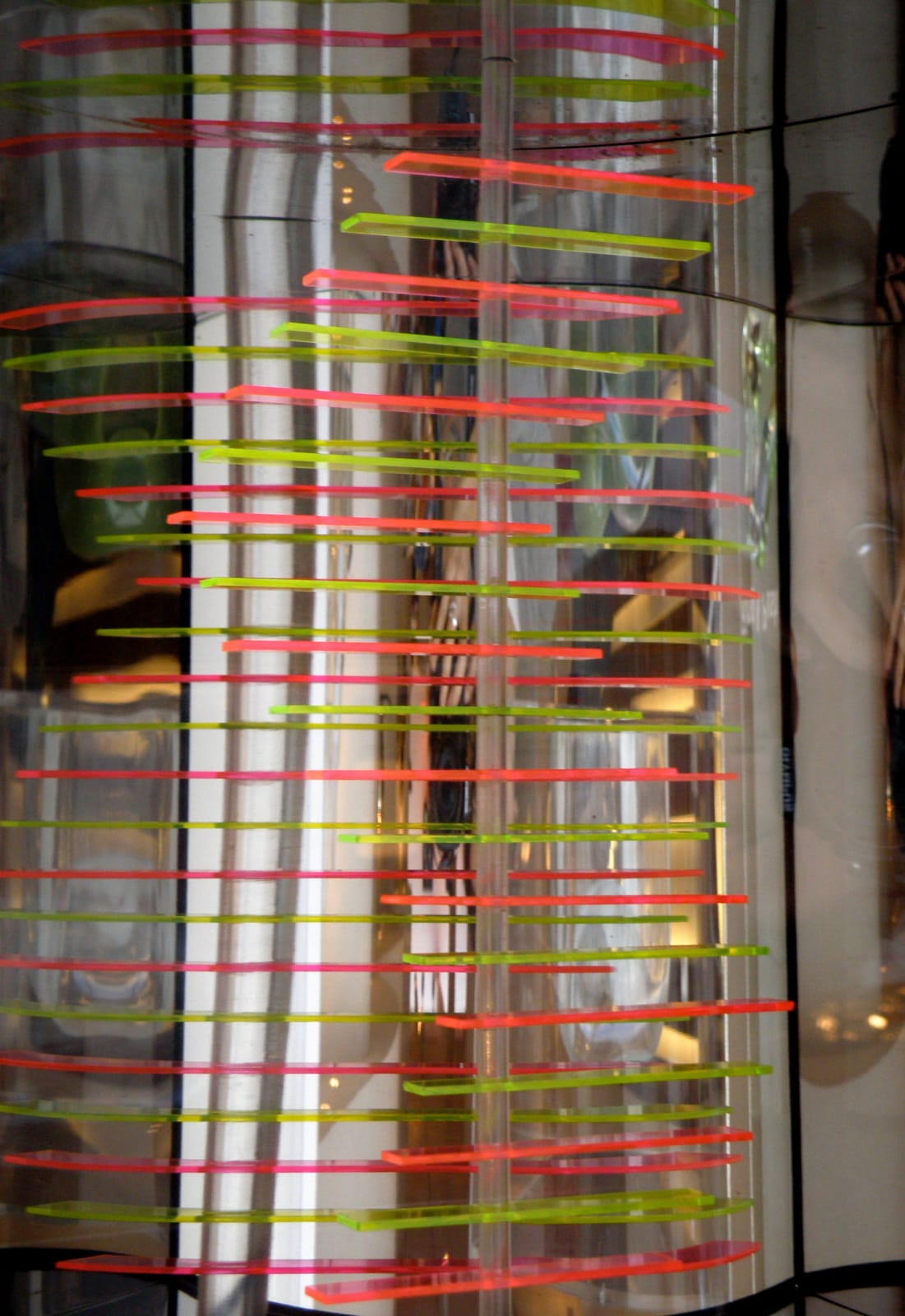 Martha Boto, "Déplacement Optique C" - Kinetic Sculpture (pink/green), 1969