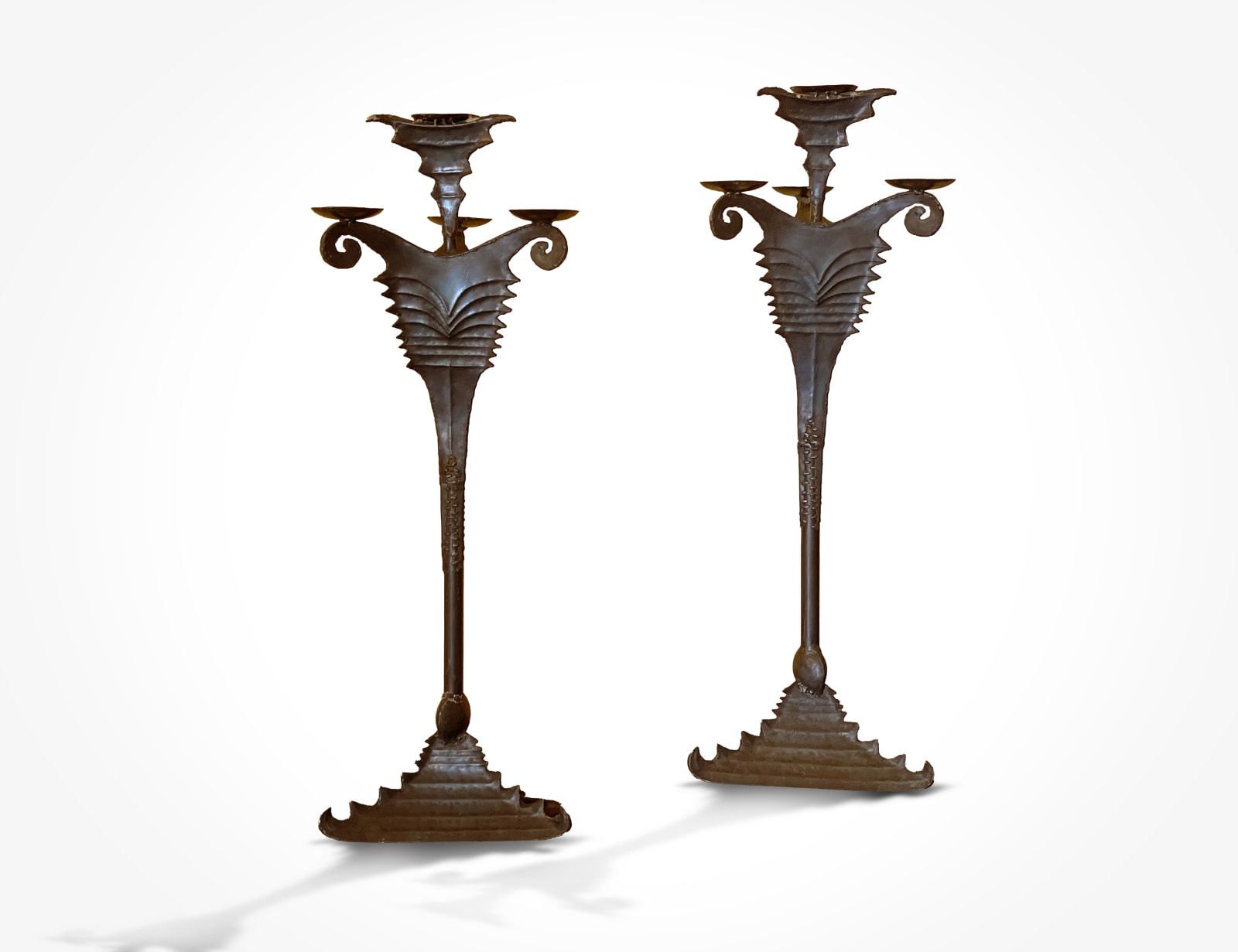Jenny Martin, Pair of Pillar Candlesticks, 1999