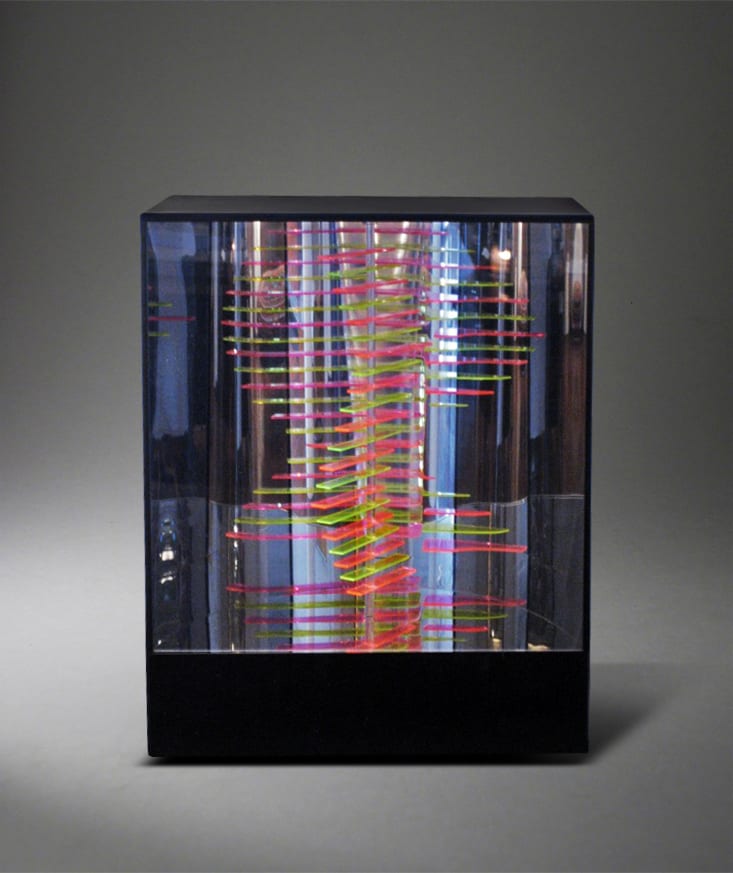 Martha Boto, "Déplacement Optique C" - Kinetic Sculpture (pink/green), 1969