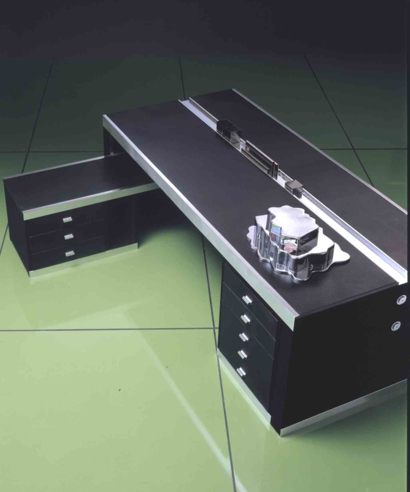 Guido Faleschini, 'Starblack' Desk and Side Cabinet, Designed in 1974