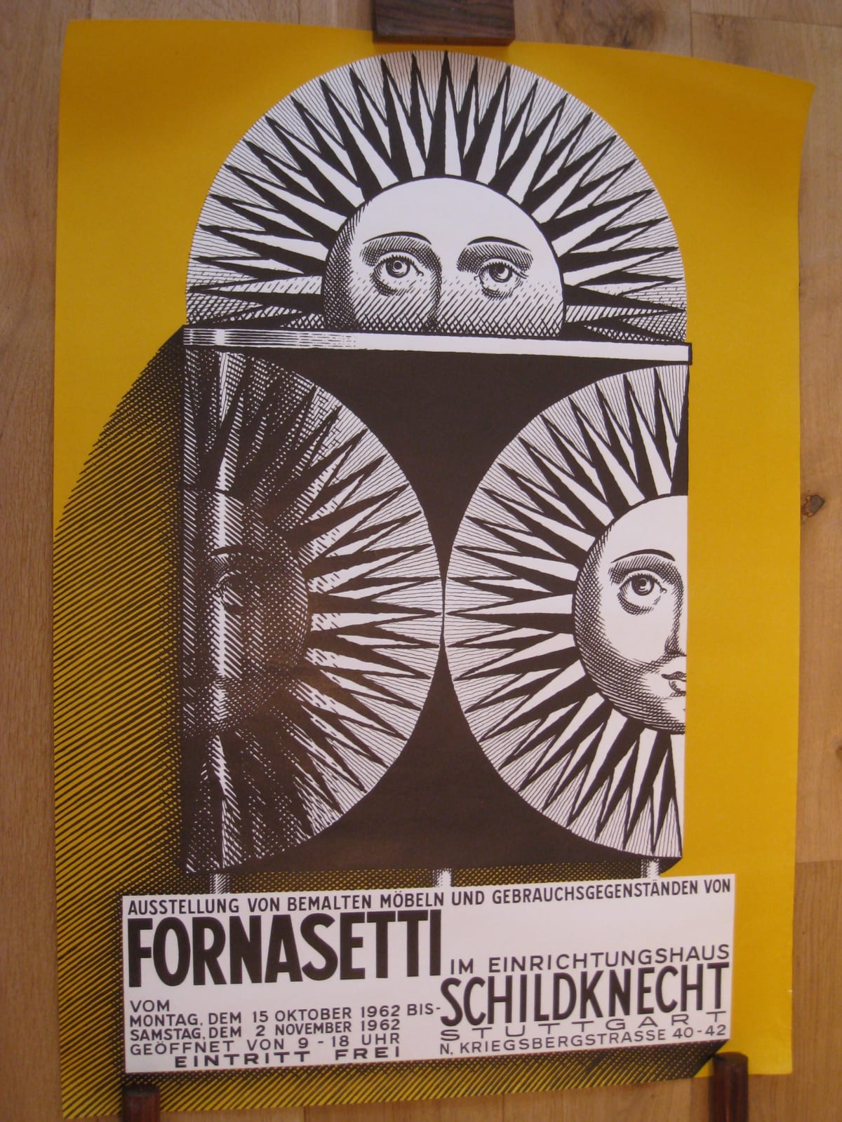 Piero Fornasetti, Fornasetti Exhibition Poster, 1962