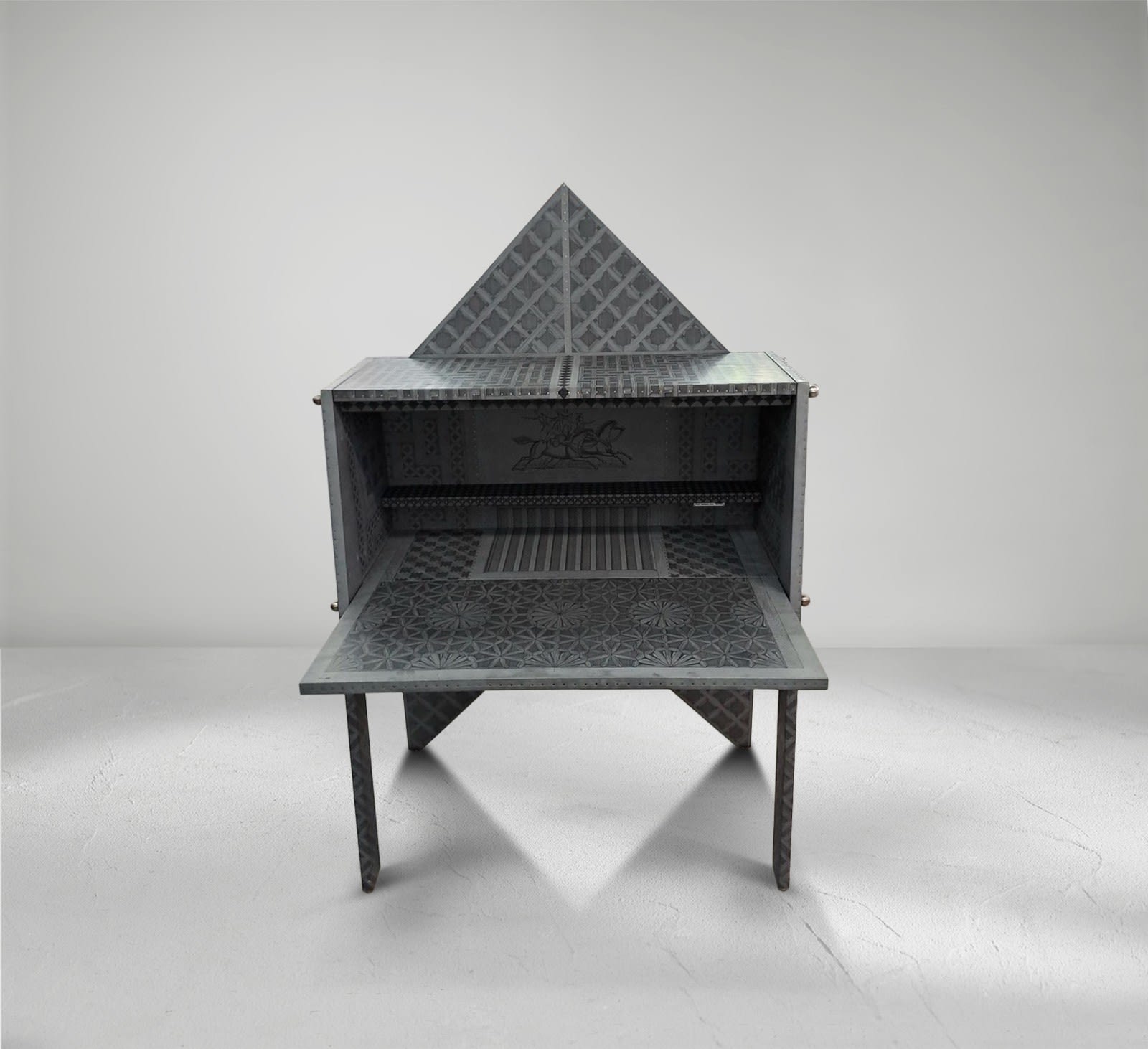 Fornasetti, 'Ribaltina Litomatrice Musciarabia' Zinc Desk, 2014