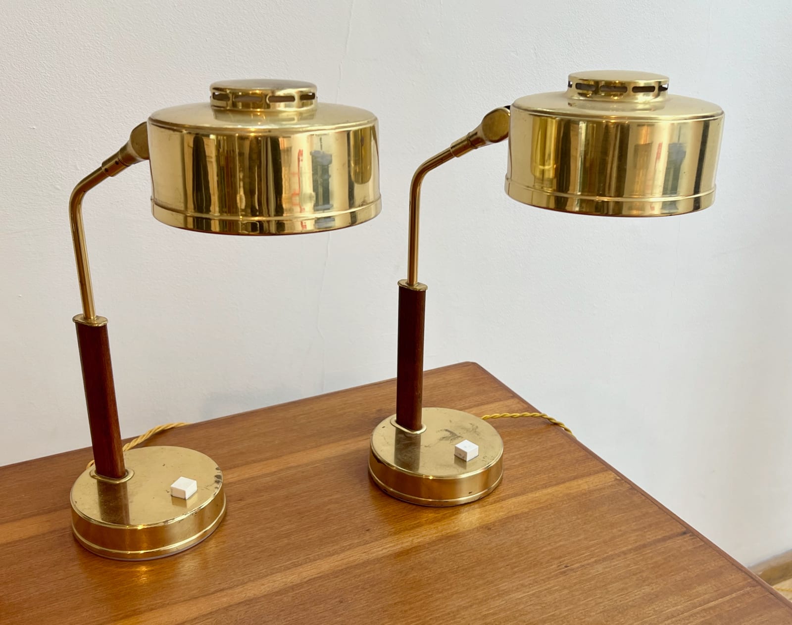 Bröderna Johansson Auto-Metallfabrik, Pair of Swedish Desk Lamps, 1950s