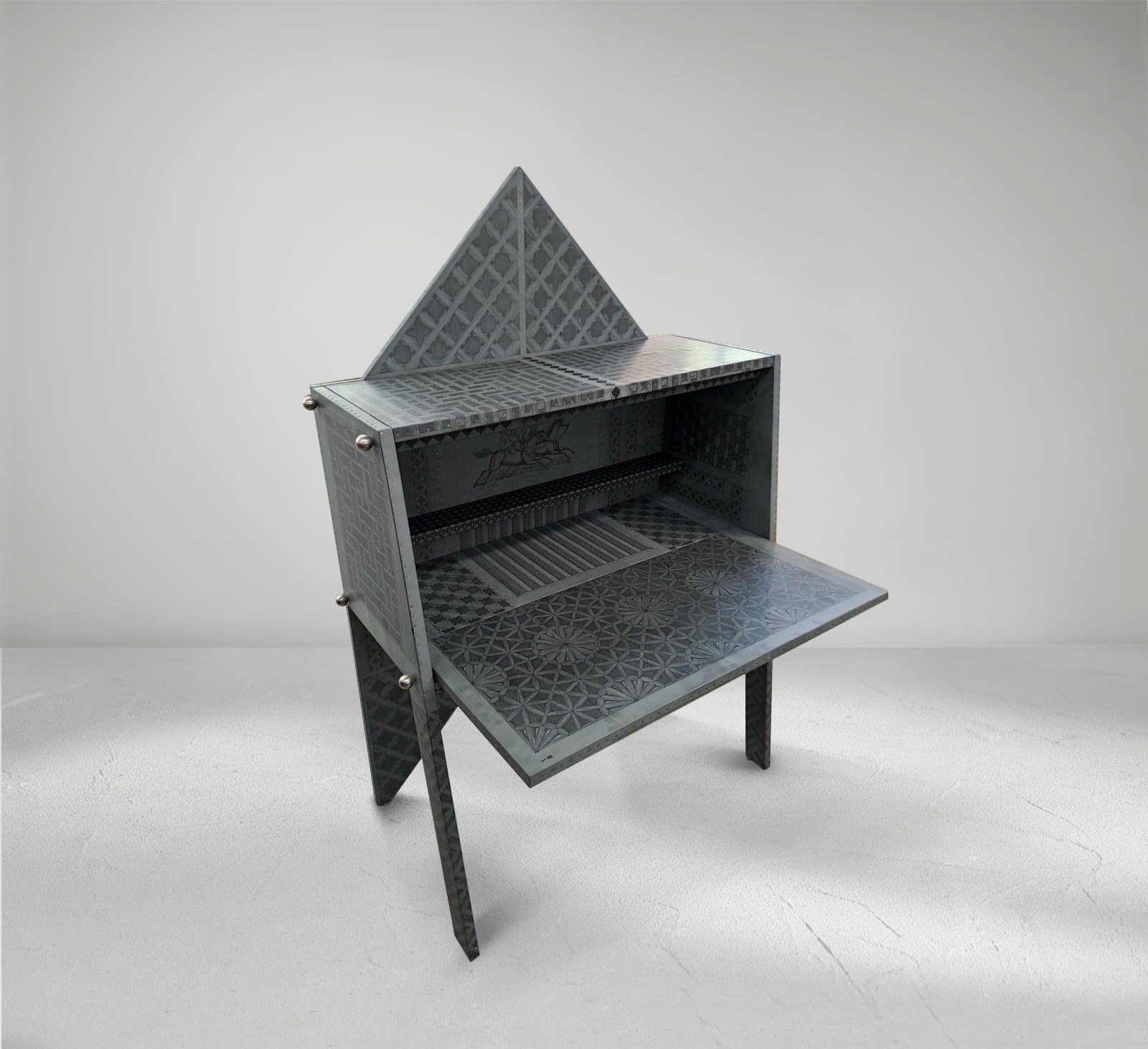 Fornasetti, 'Ribaltina Litomatrice Musciarabia' Zinc Desk, 2014