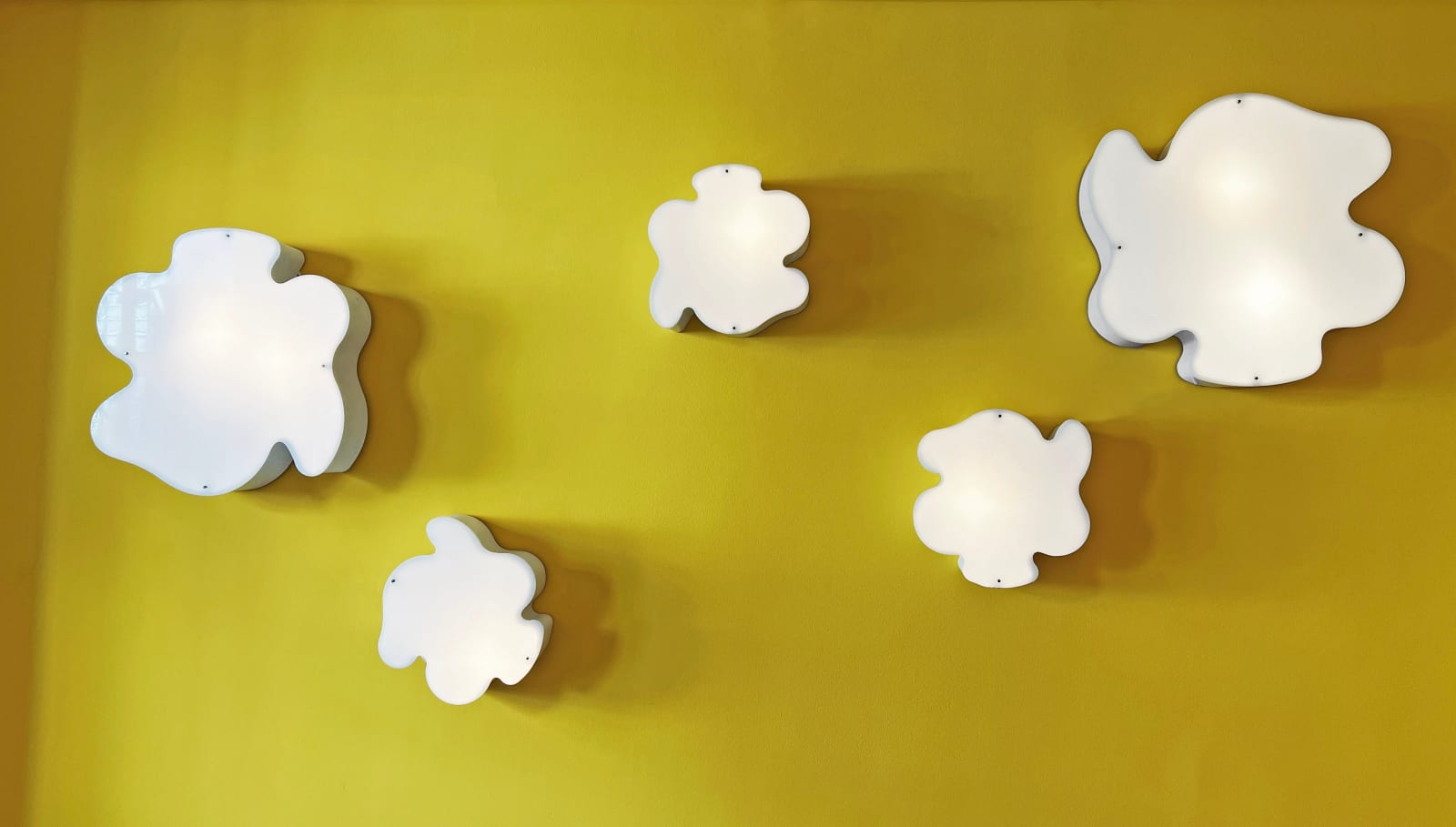 Set of 5 'Cloud 'Wall Lights, 1970s