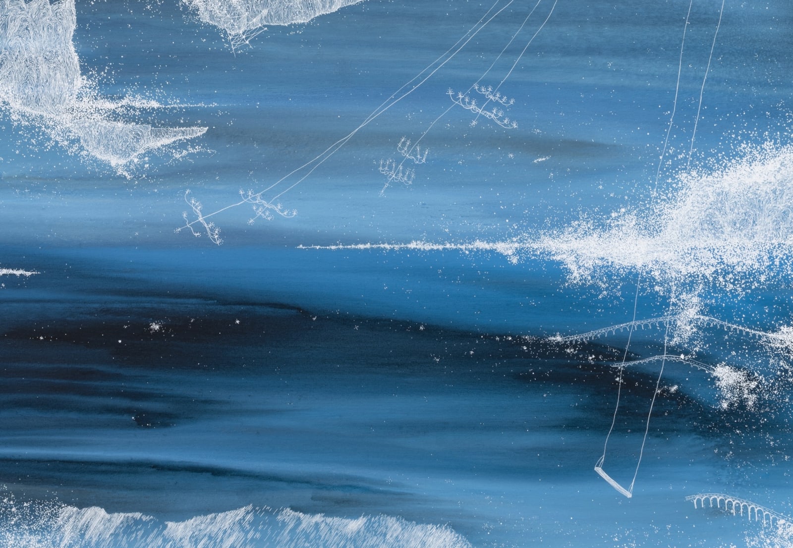 Cinto blue landscape and sea painting