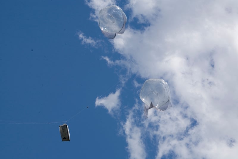 Saraceno photos of modules in the sky