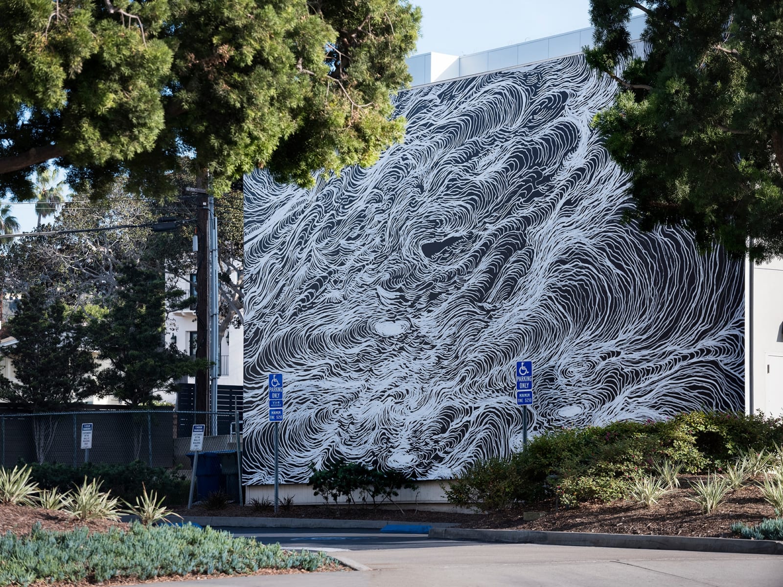 image of large wave mural
