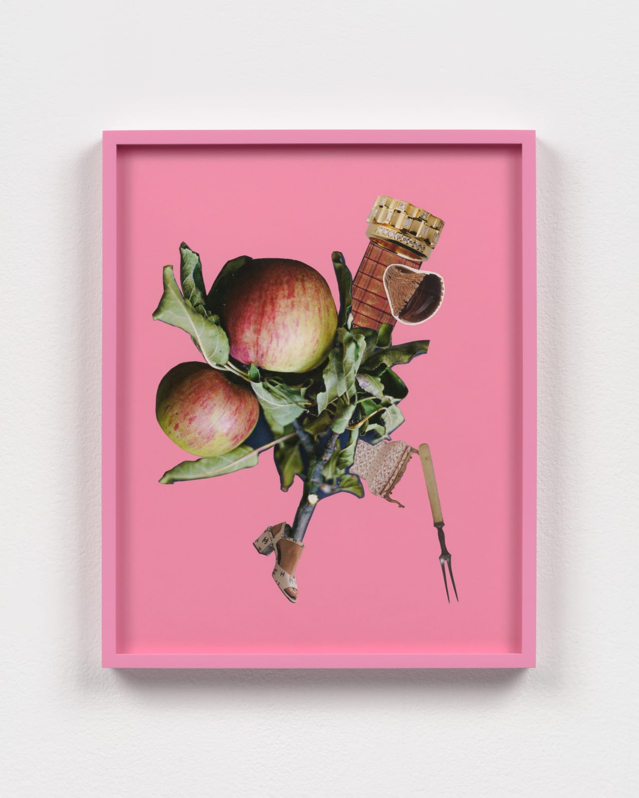 Image of Catachresis on paper #62 (the face of the crystal, the spine of the book, el corazón de manzana, the heel of the shoe, the leg of the chair, teeth of the fork)