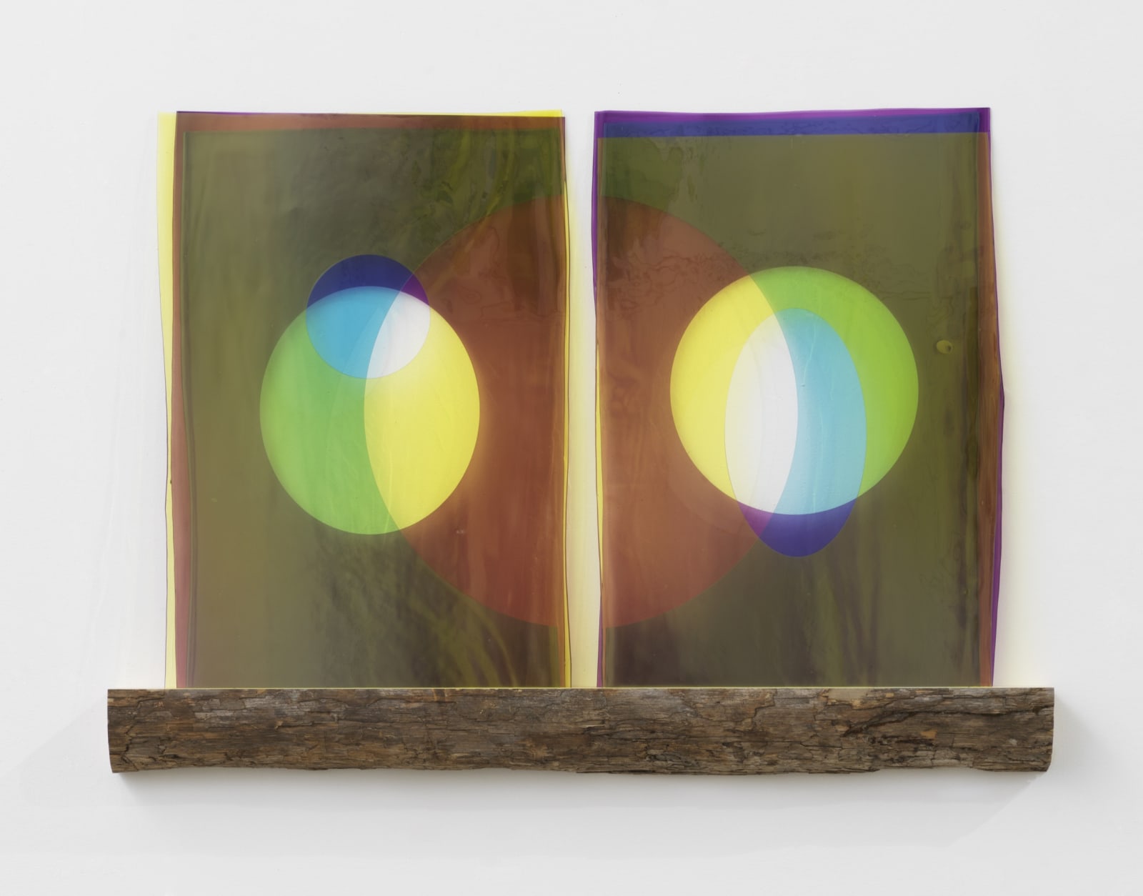 Eliasson tilted glass panes on driftwood