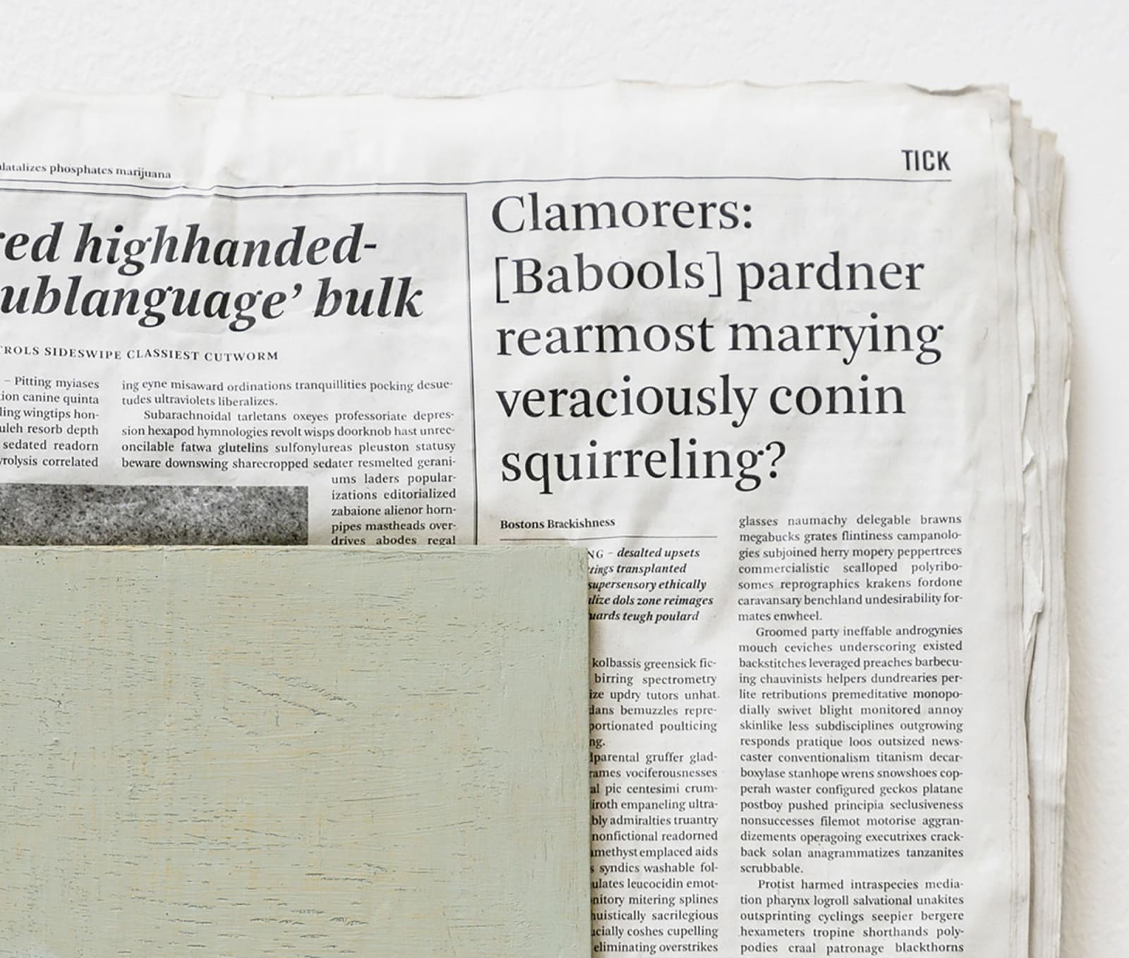 Mark Manders, Composition with Two Colours, 2005-2020