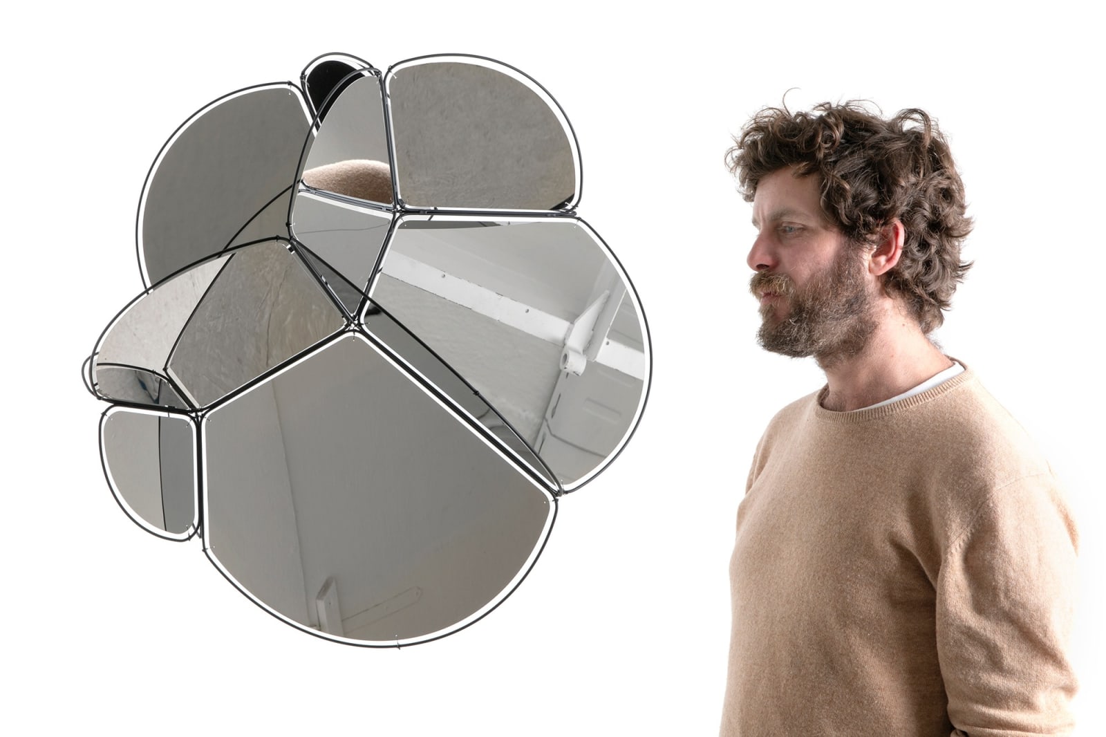 stainless steel hanging sculpture