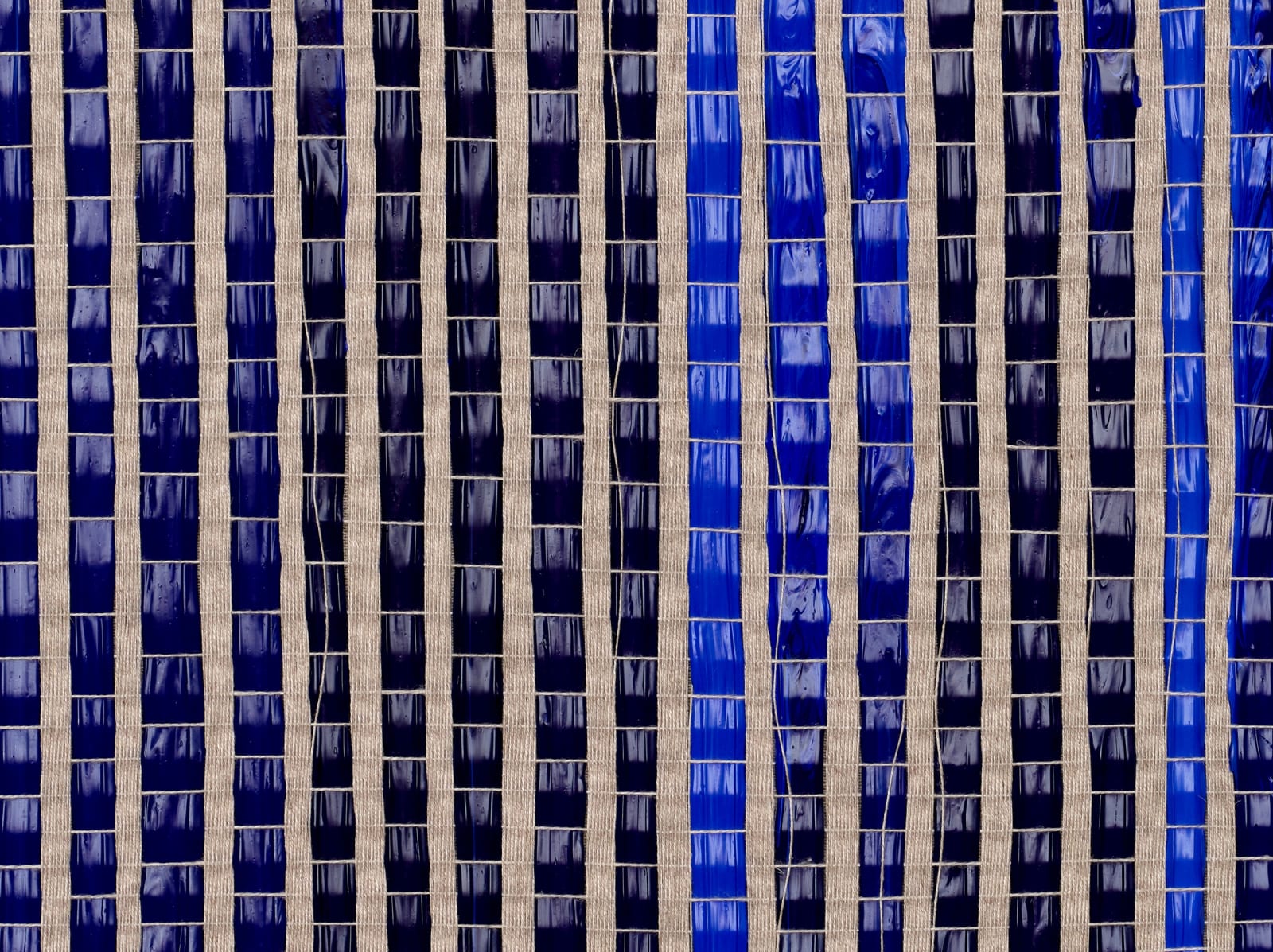 image of Woven Paint as Warp (Blue Values) #1