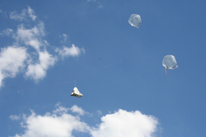 Saraceno photos of modules in the sky
