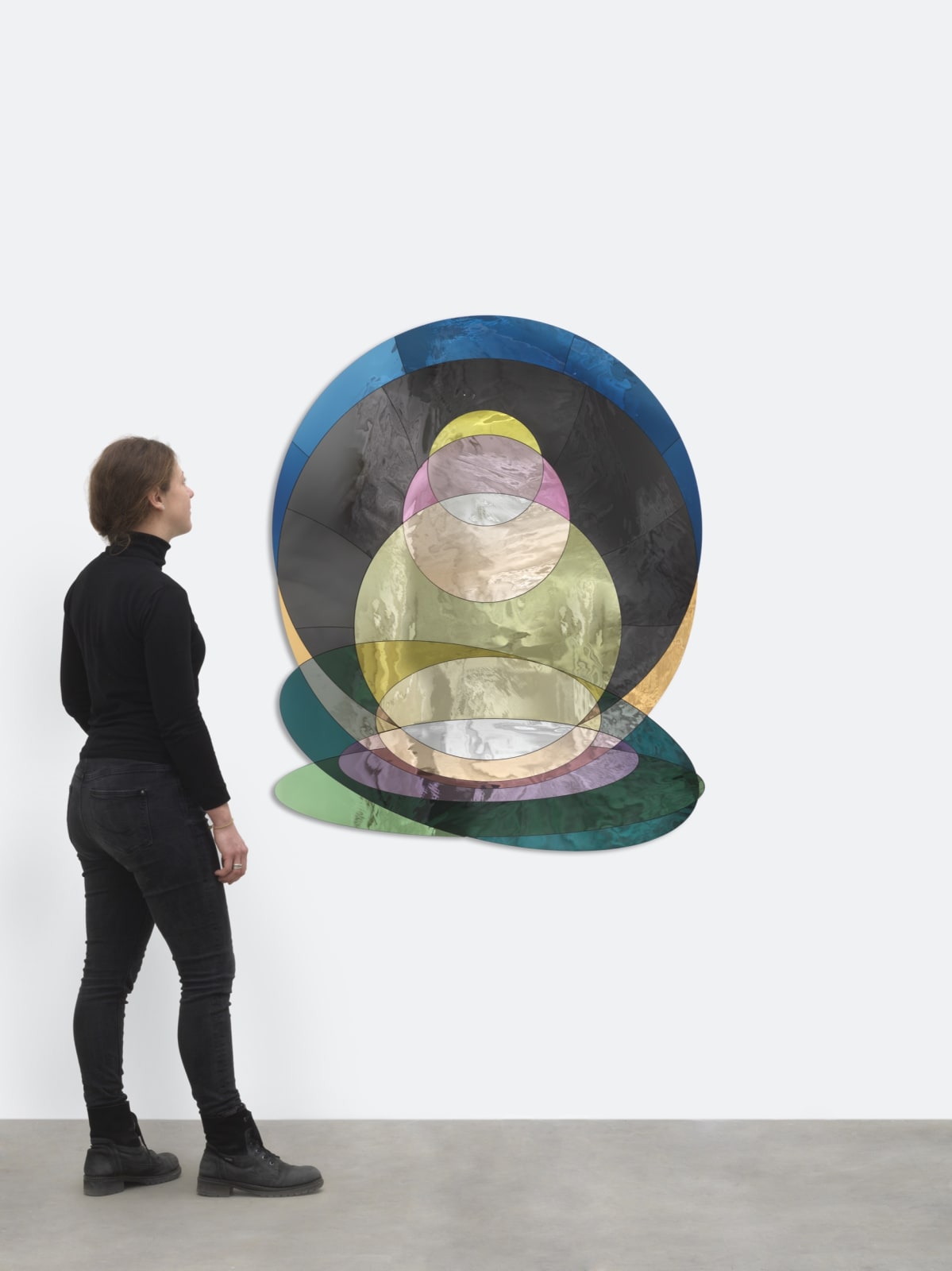 olafur silvered colored glass