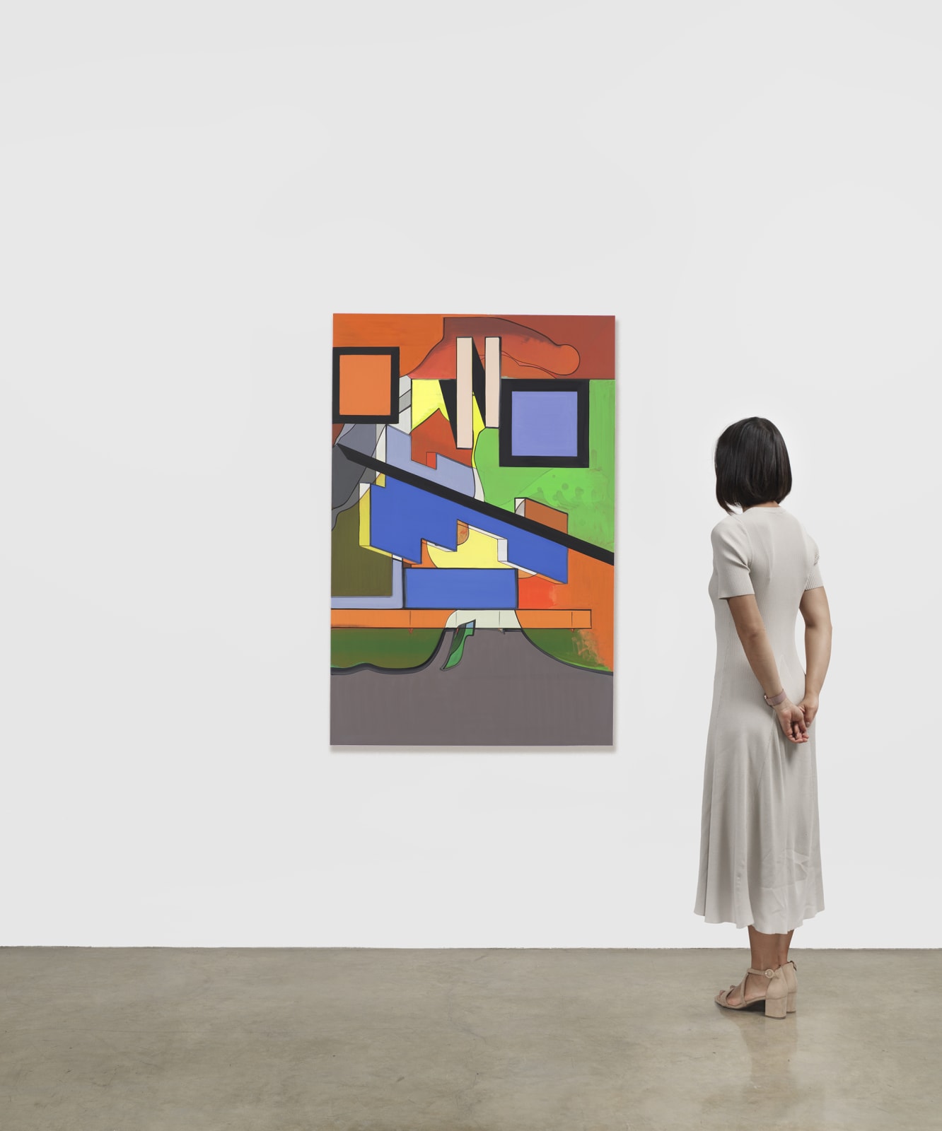 Thomas scheibitz abstract painting scale view