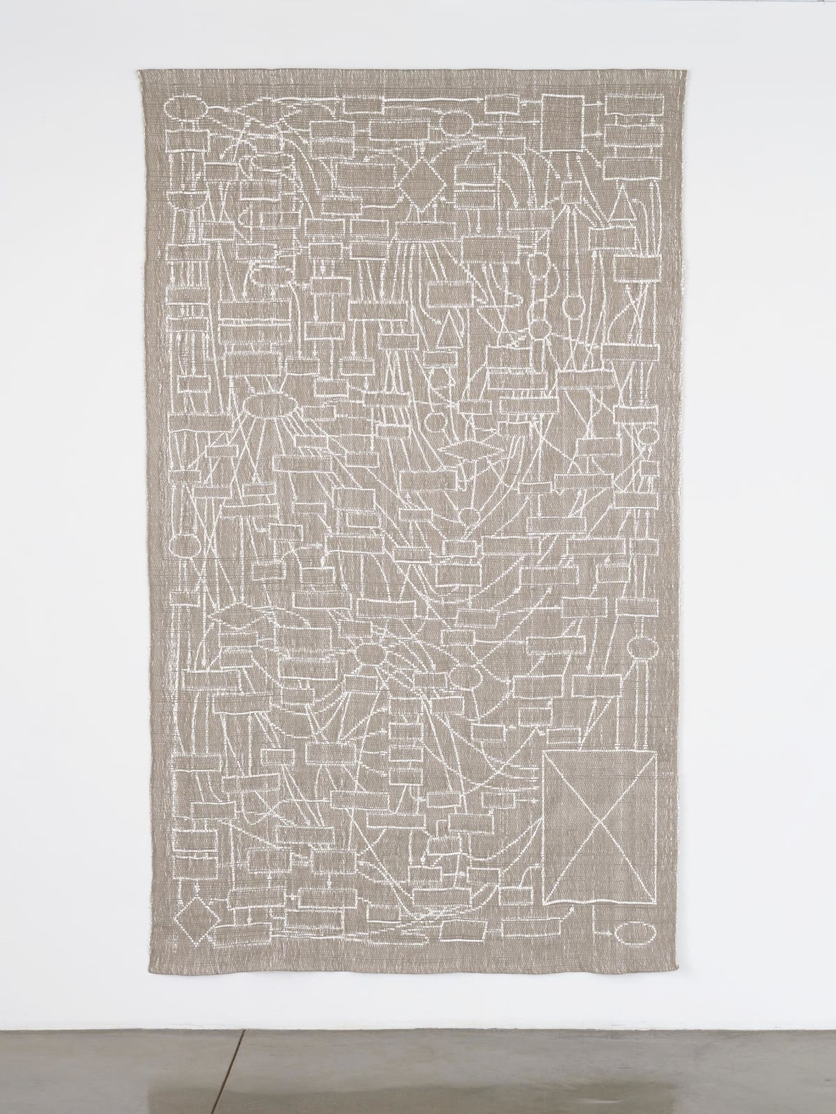 Image of Tapestry (Flowchart, Drapery), Paint on Linen.