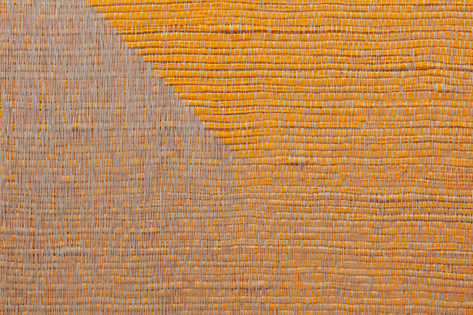 analia saban orange woven work