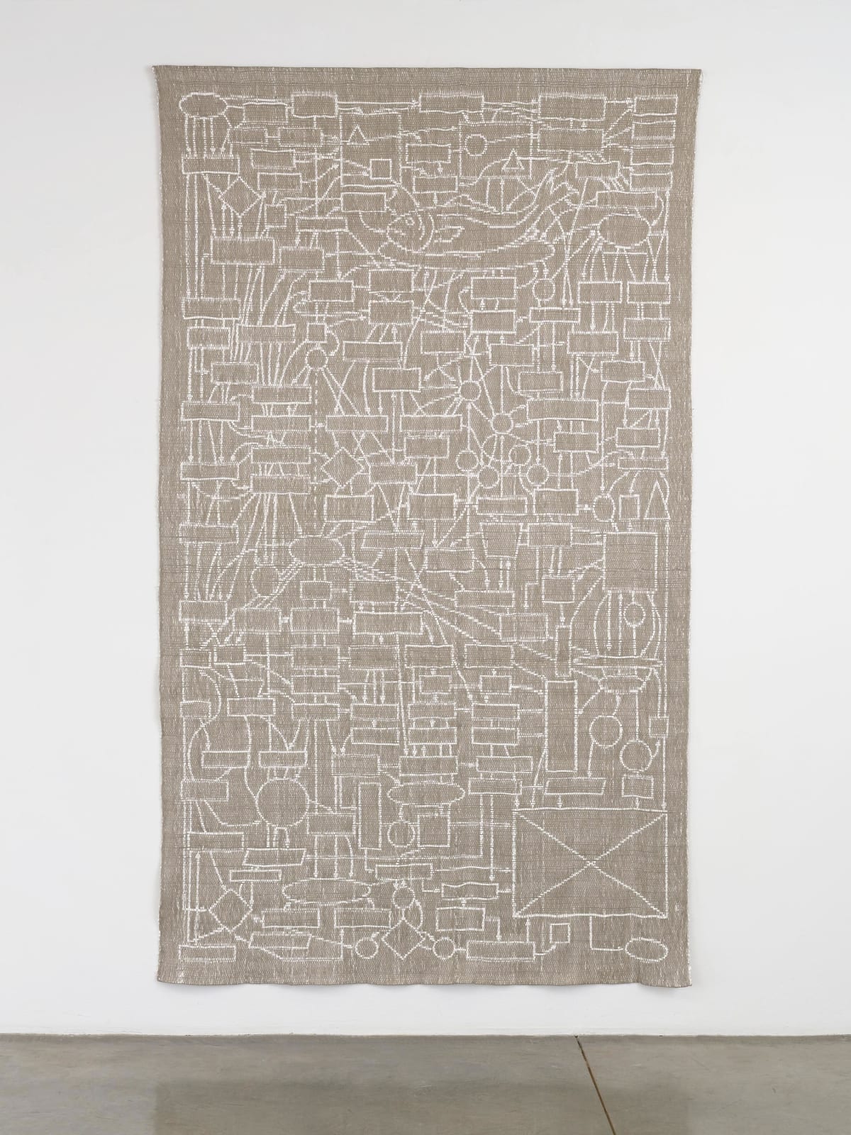 Image of Tapestry (Flowchart, Still Life), Paint on Linen.