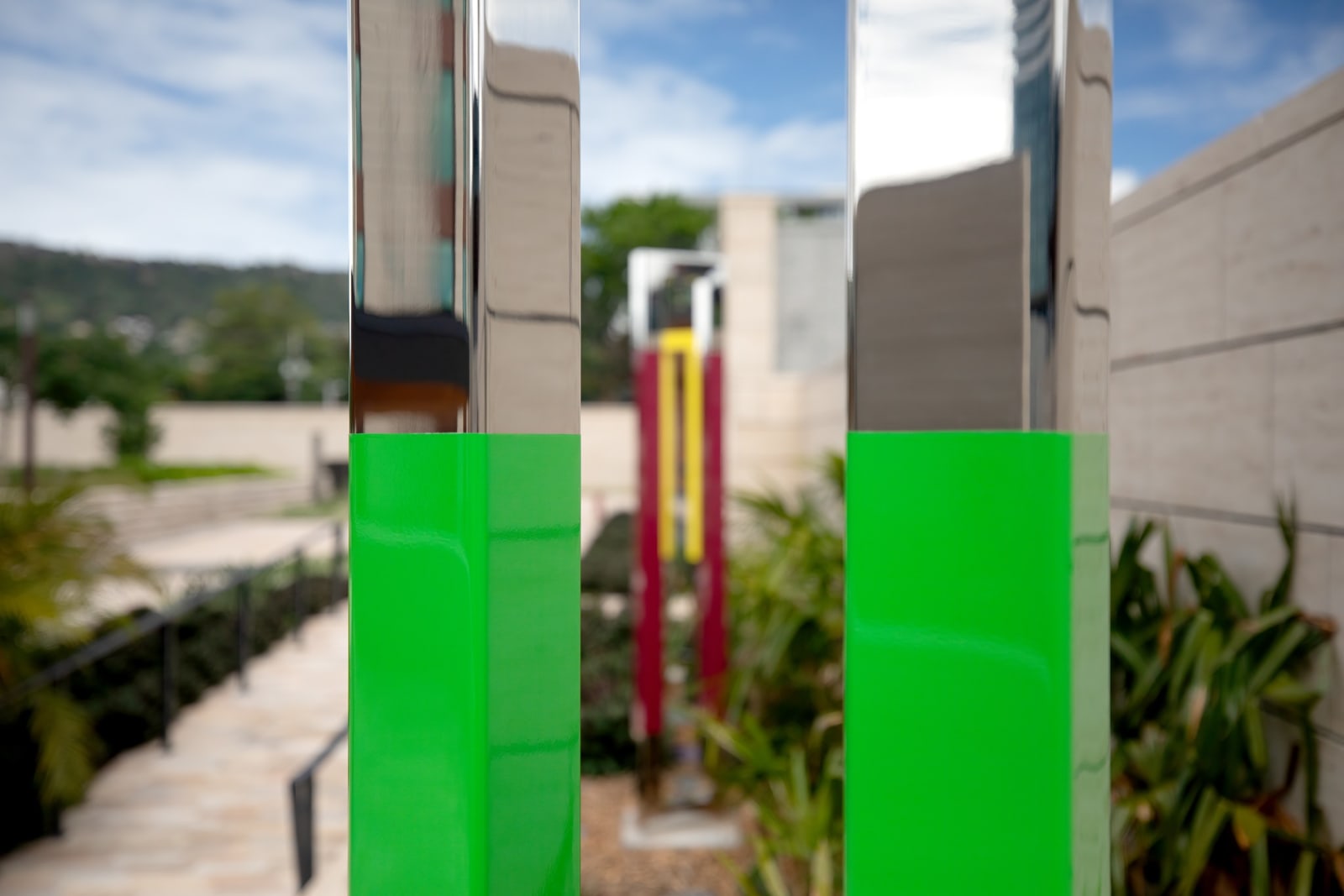 Image of Obstruction, Reflection, Transition (Claret, Yellow, Green).