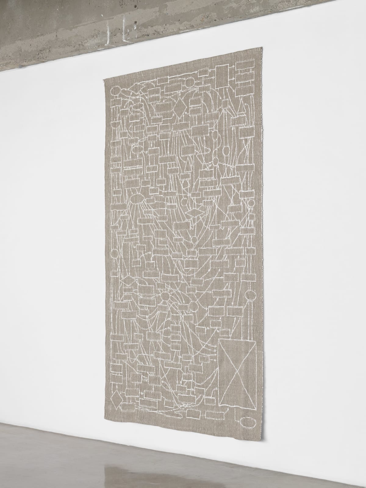Image of Tapestry (Flowchart, Drapery), Paint on Linen.