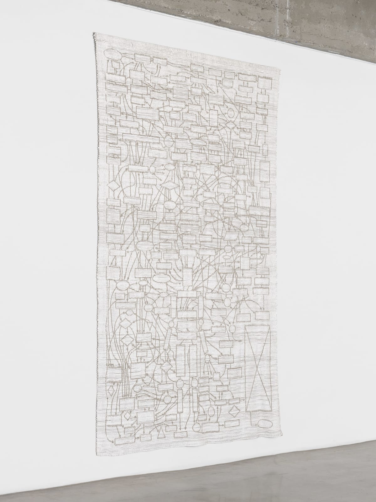 Image of Tapestry (Flowchart, Drapery), Paint on Linen.