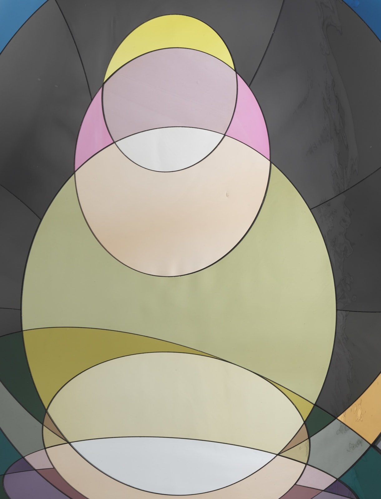 olafur silvered colored glass