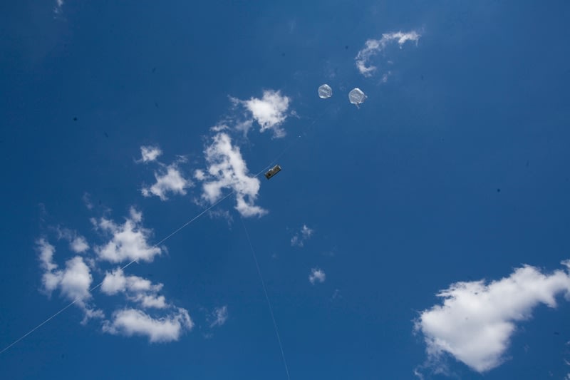 Saraceno photos of modules in the sky