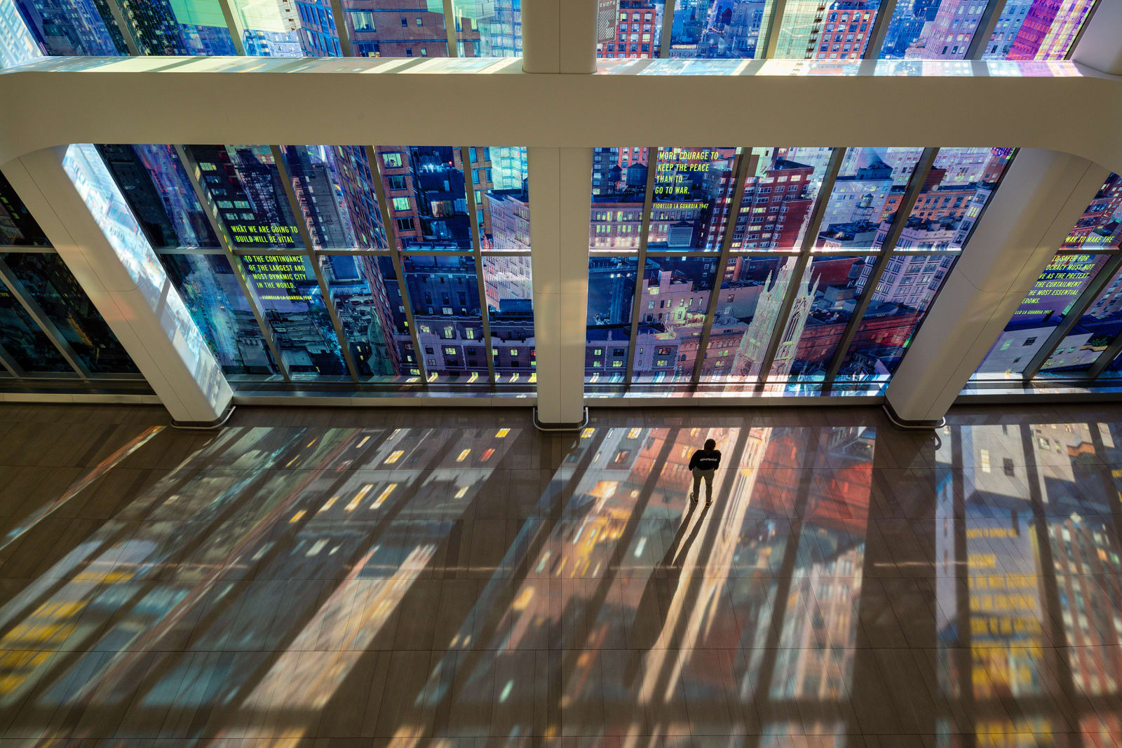 image of Sabine Hornig transparent window coverings at la guardia