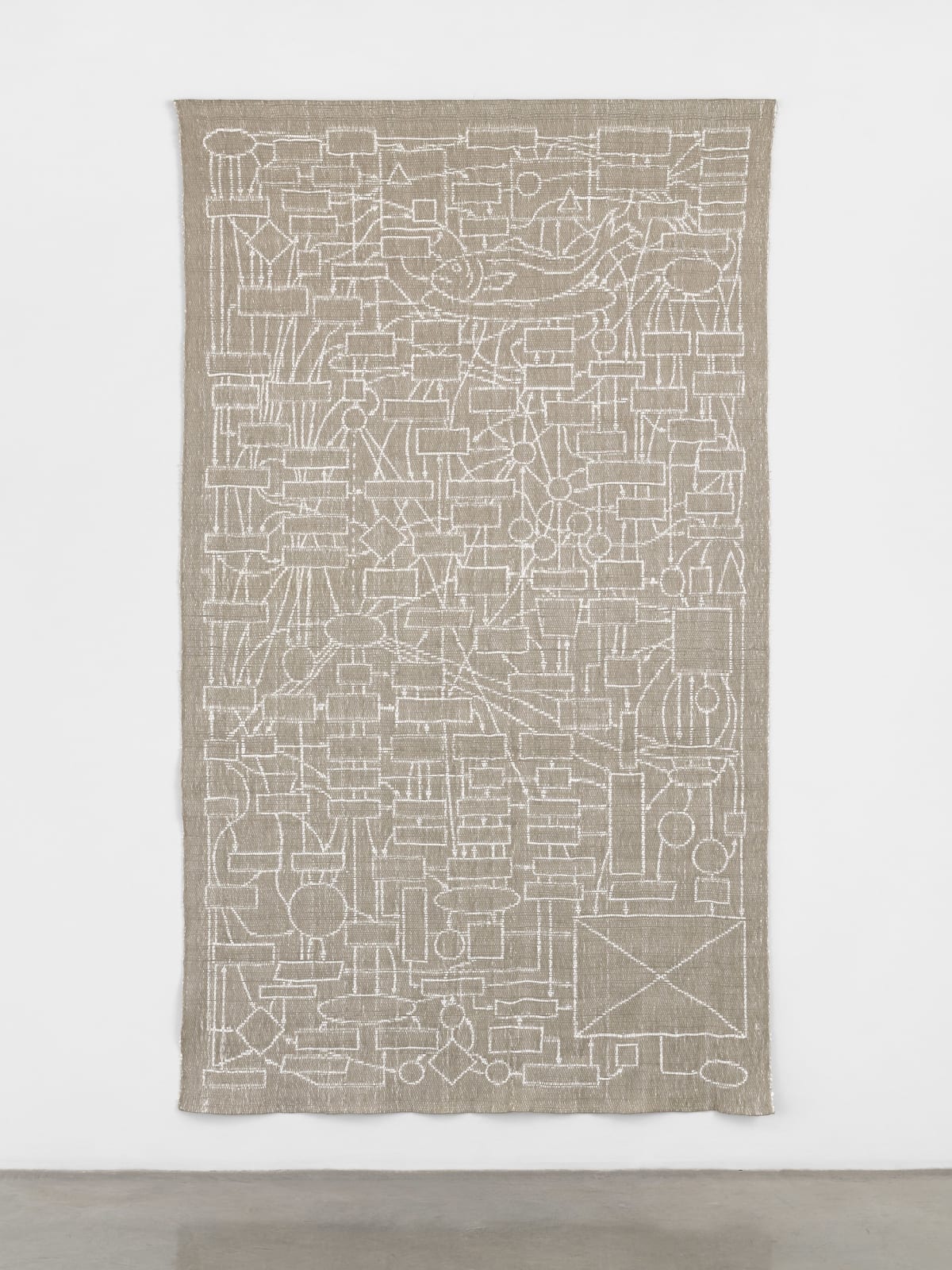 Image of Tapestry (Flowchart, Still Life), Paint on Linen.