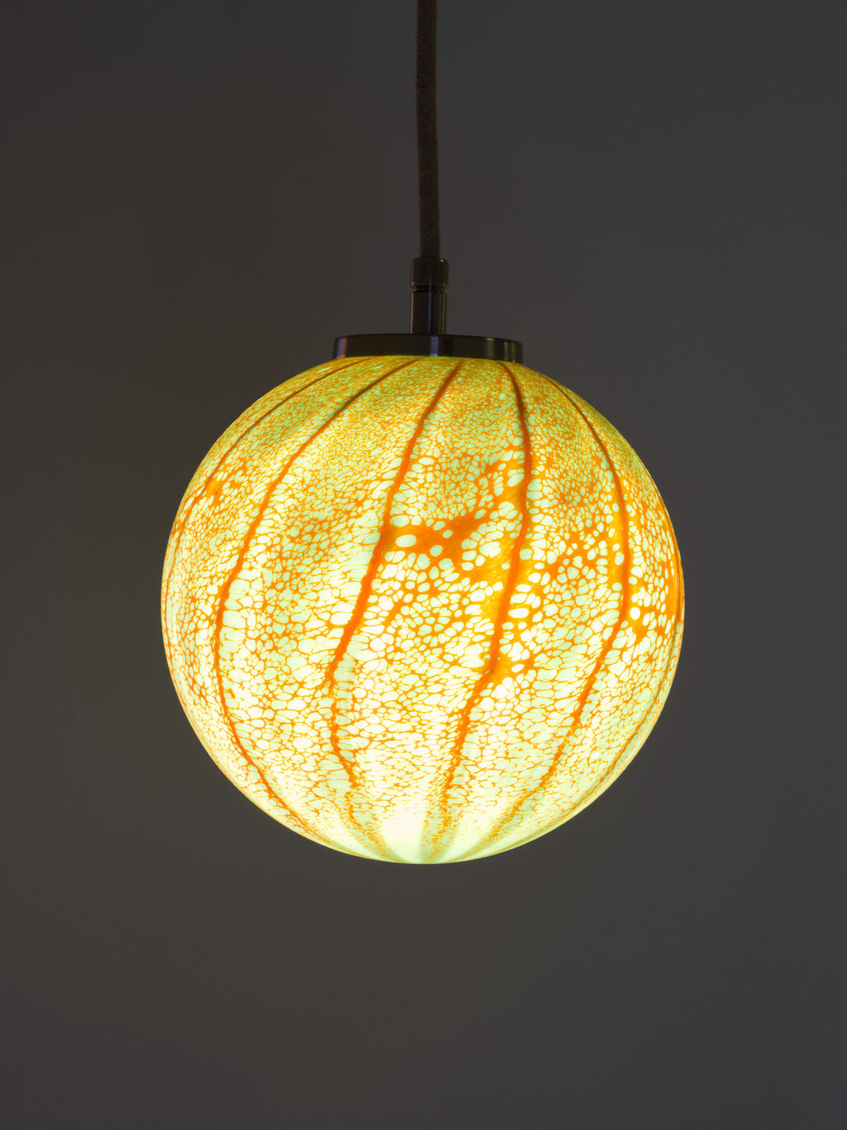 Slavs and Tatars sculptural lamp turned on