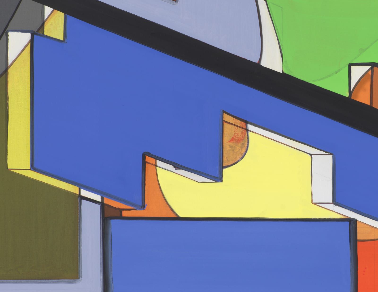 Thomas scheibitz abstract painting detail view