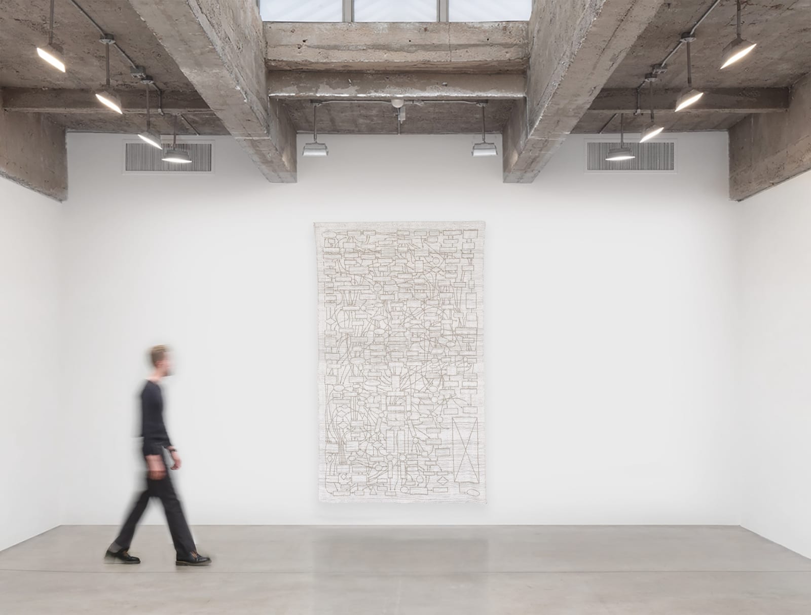 Image of Tapestry (Flowchart, Anatomy), Linen on Paint.