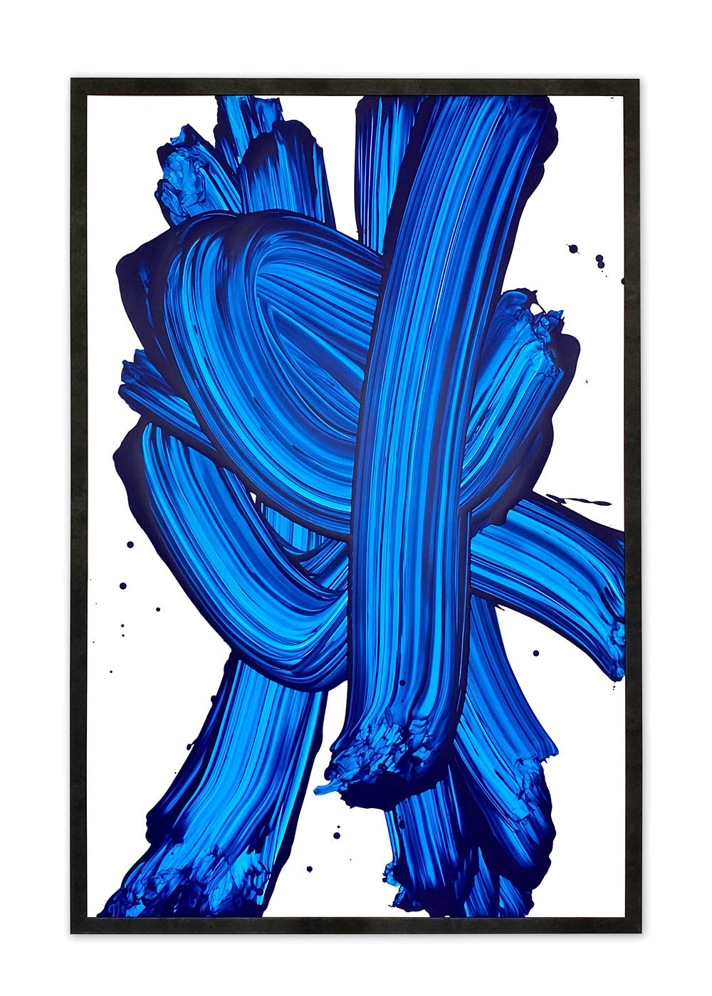 Peter Zunder, ULTRA EVO STREAK (phthalo blue on white)