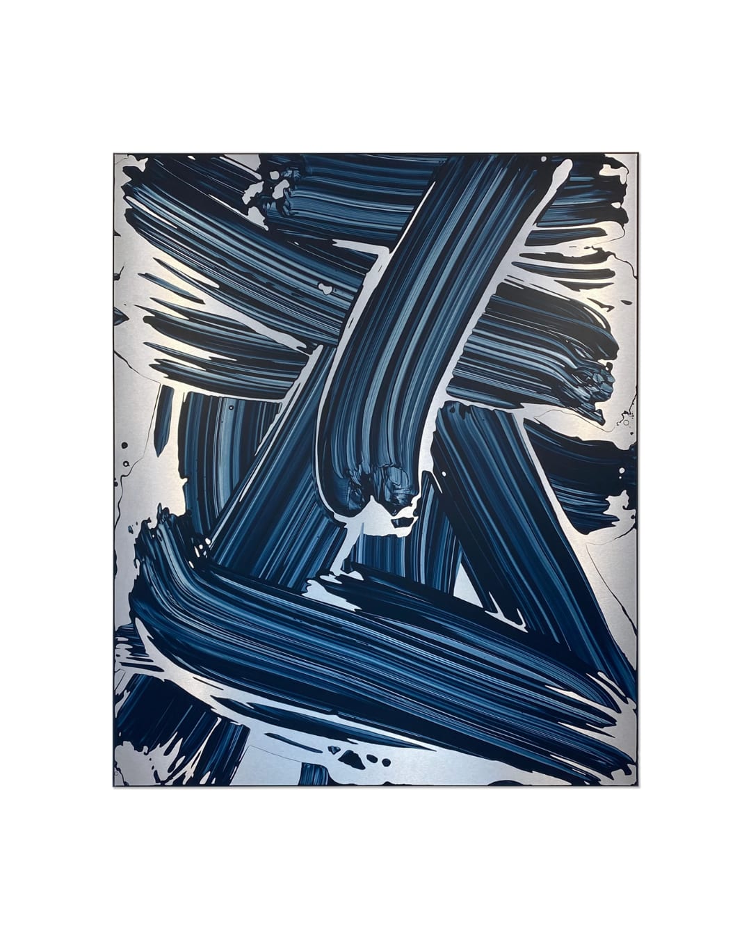 Peter Zunder, X-RAY (DEEP BLUE ON ALUMINUM), 2025