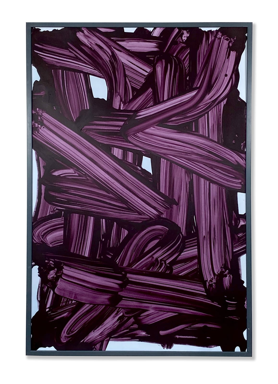 Peter Zunder, EVO STREAKS, Blackberry on light blue, 2022