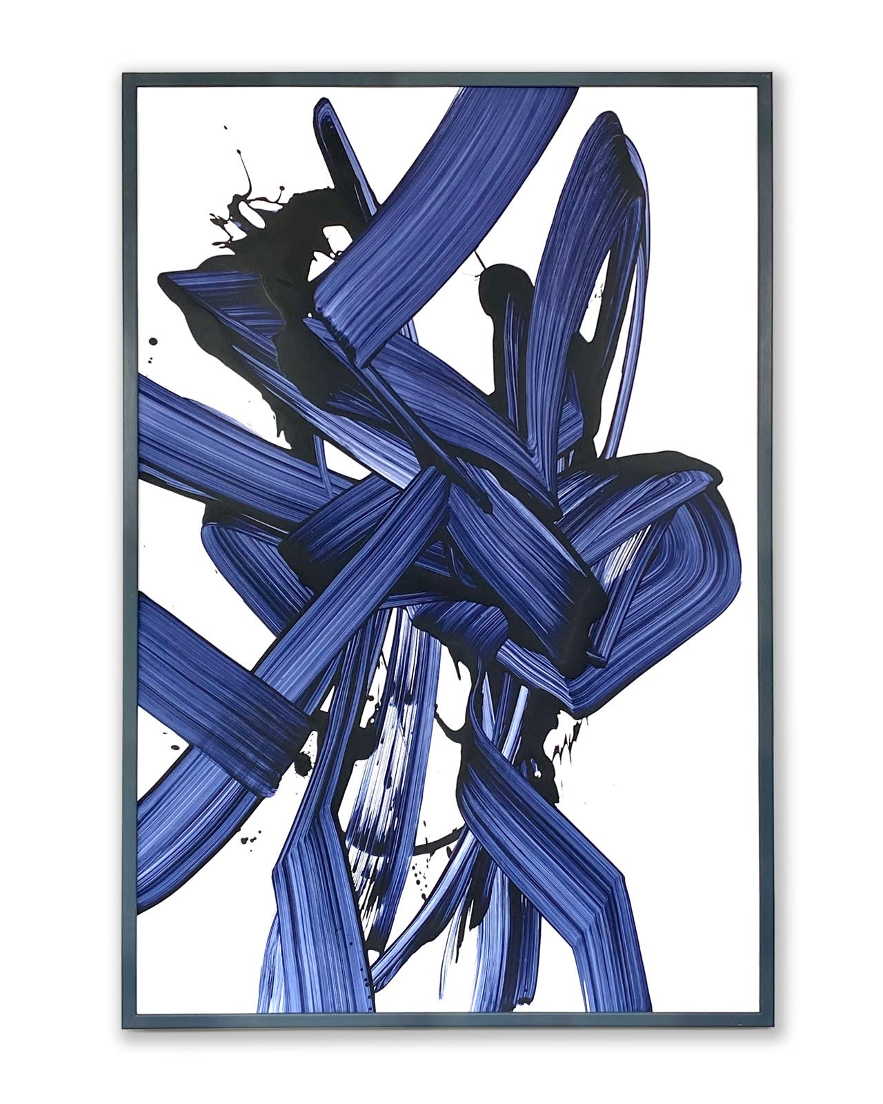 Peter Zunder, STREAKS, Violet on white, 2021