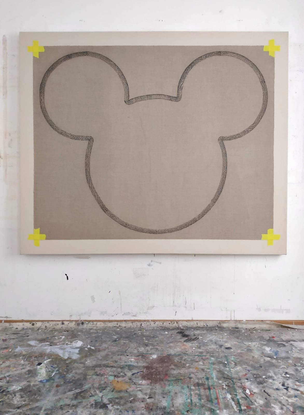 Philip Mentzingen, Mickey you bastard, yellow, large, 2020