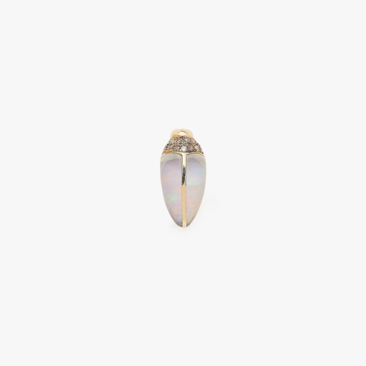 Bibi Van Der Velden, Mini opal scarab stud