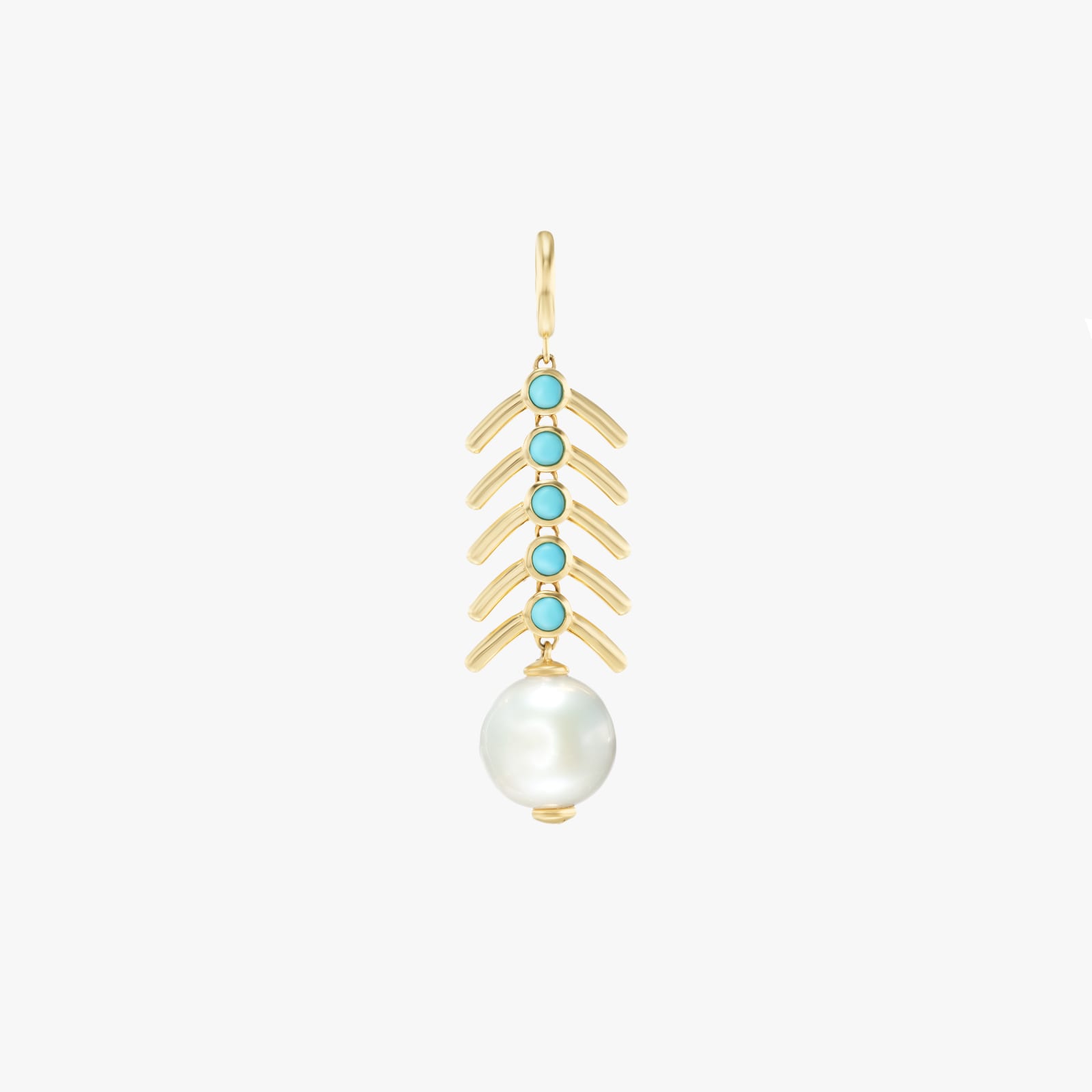BECK, Piska turquoise cascading pendant with pearl