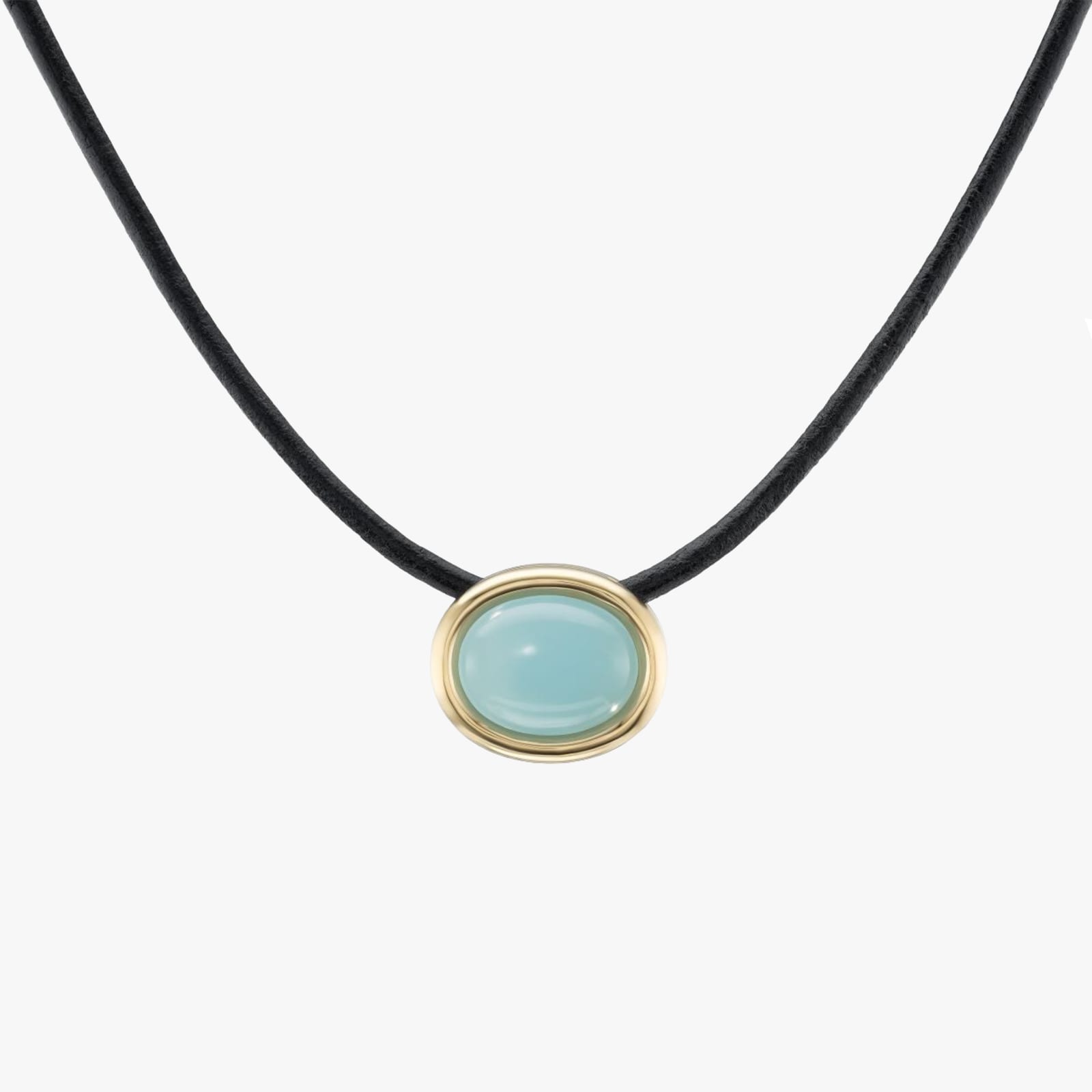 BECK, Cabochon aquamarine scuba choker