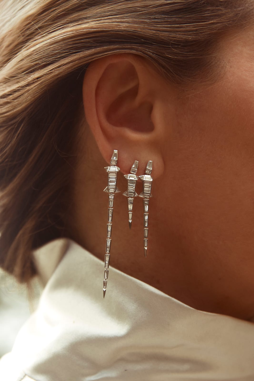 Bibi Van Der Velden, The Queen B diamond alligator earring
