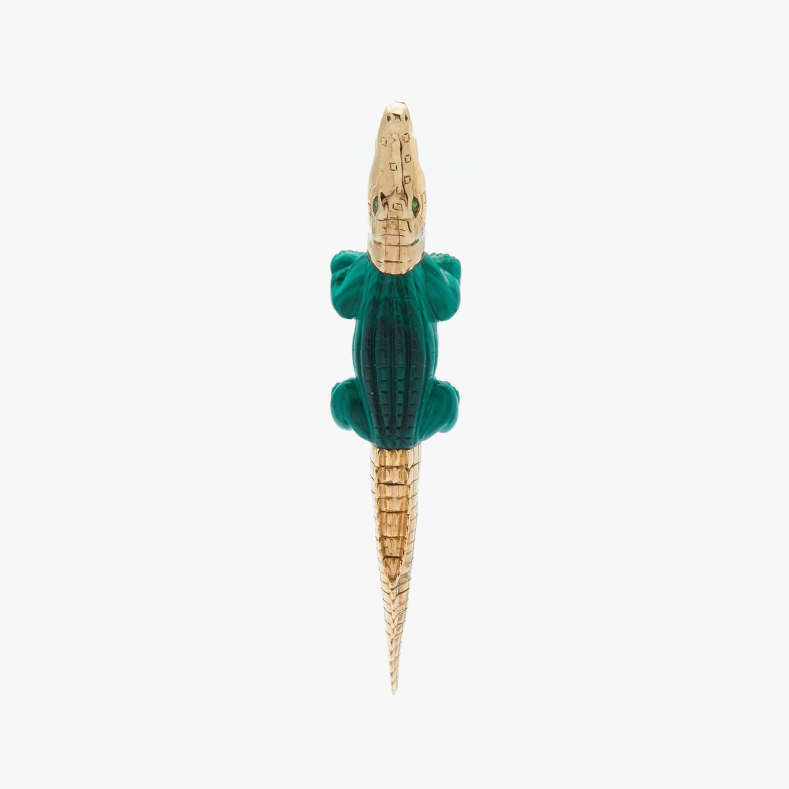 Bibi Van Der Velden, Malachite alligator bite earring