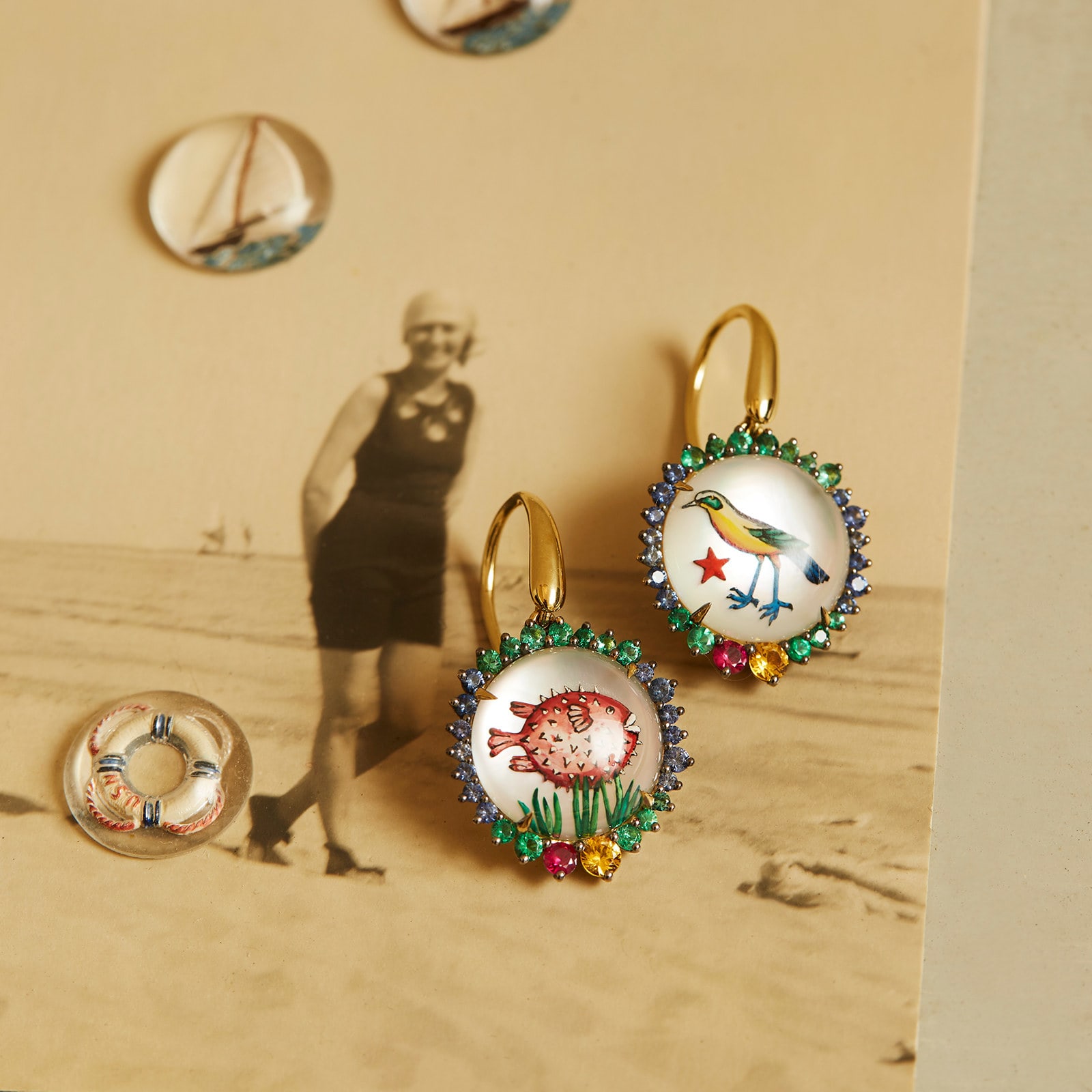Francesca Villa, Close encounters bird and fish earrings